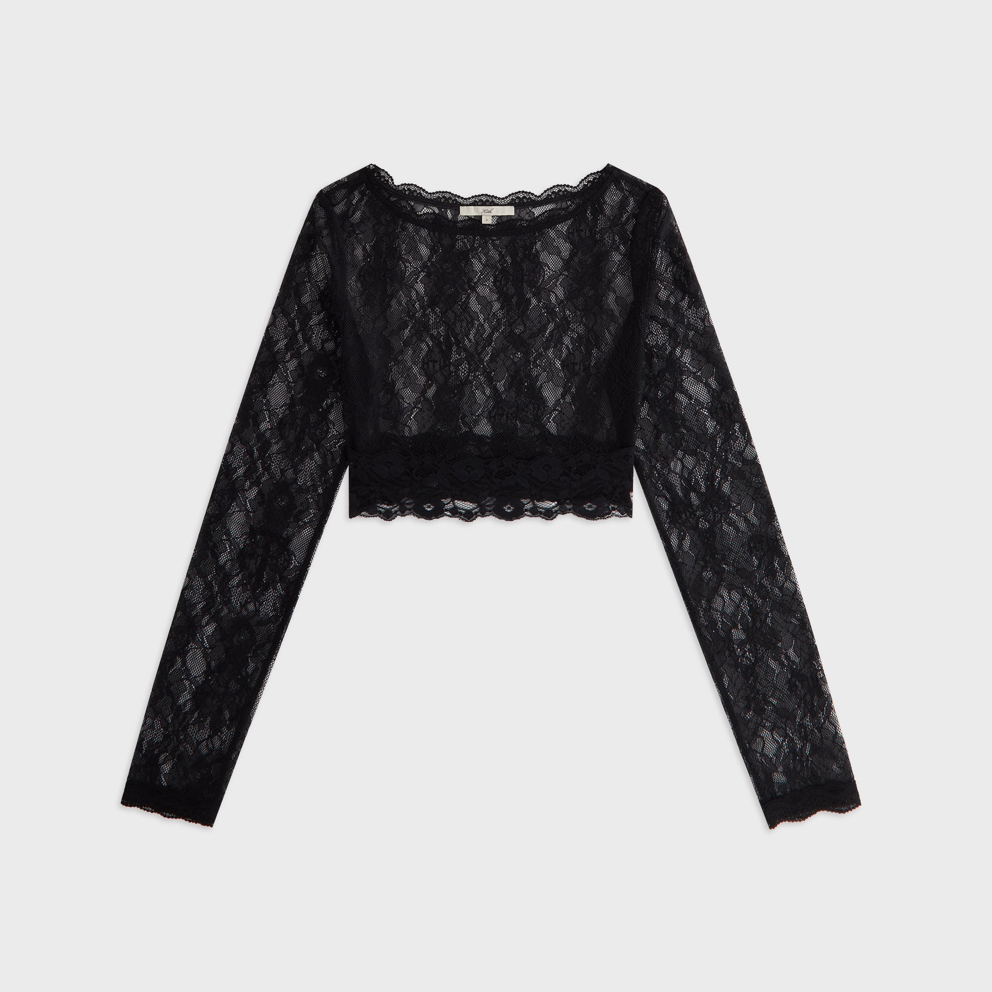 Lisa for Kith Women Piera Lace Long Sleeve Top - Black – Kith UK