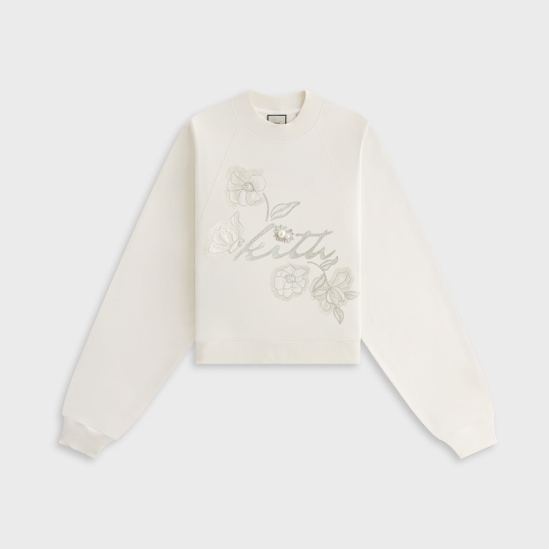Lisa for Kith Women Isley Embellished Mockneck Crewneck - Sandrift