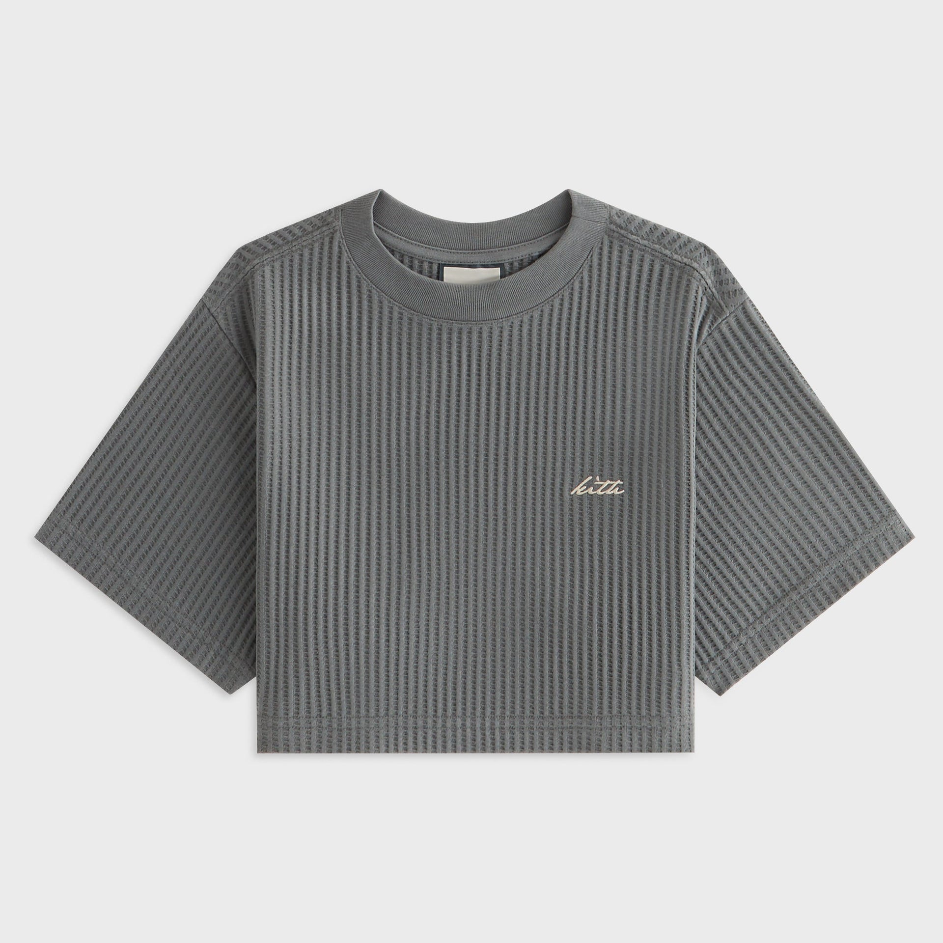 Kith Women Fei Waffle Cropped Tee - Island