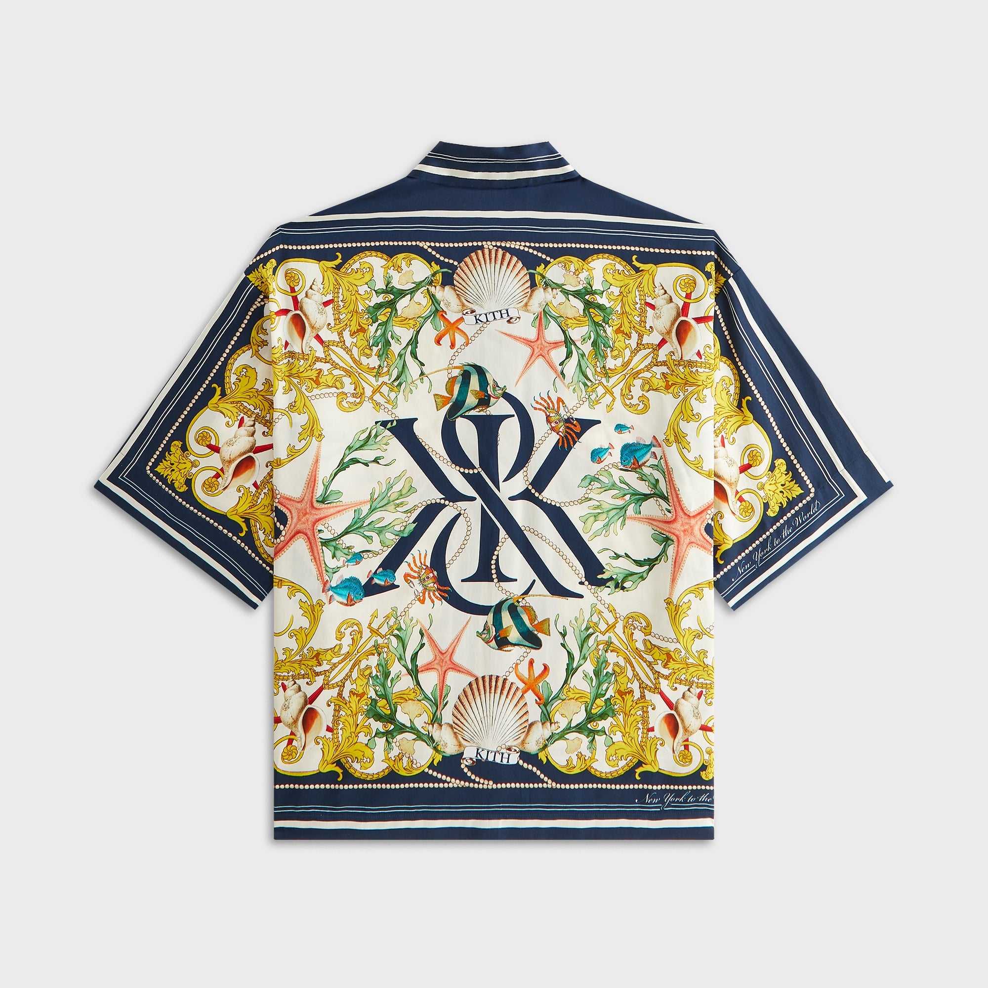 KITH silkシャツ イエロー XL Kith Women Mari Atlantis Shirt - Nocturnal – Kith UK