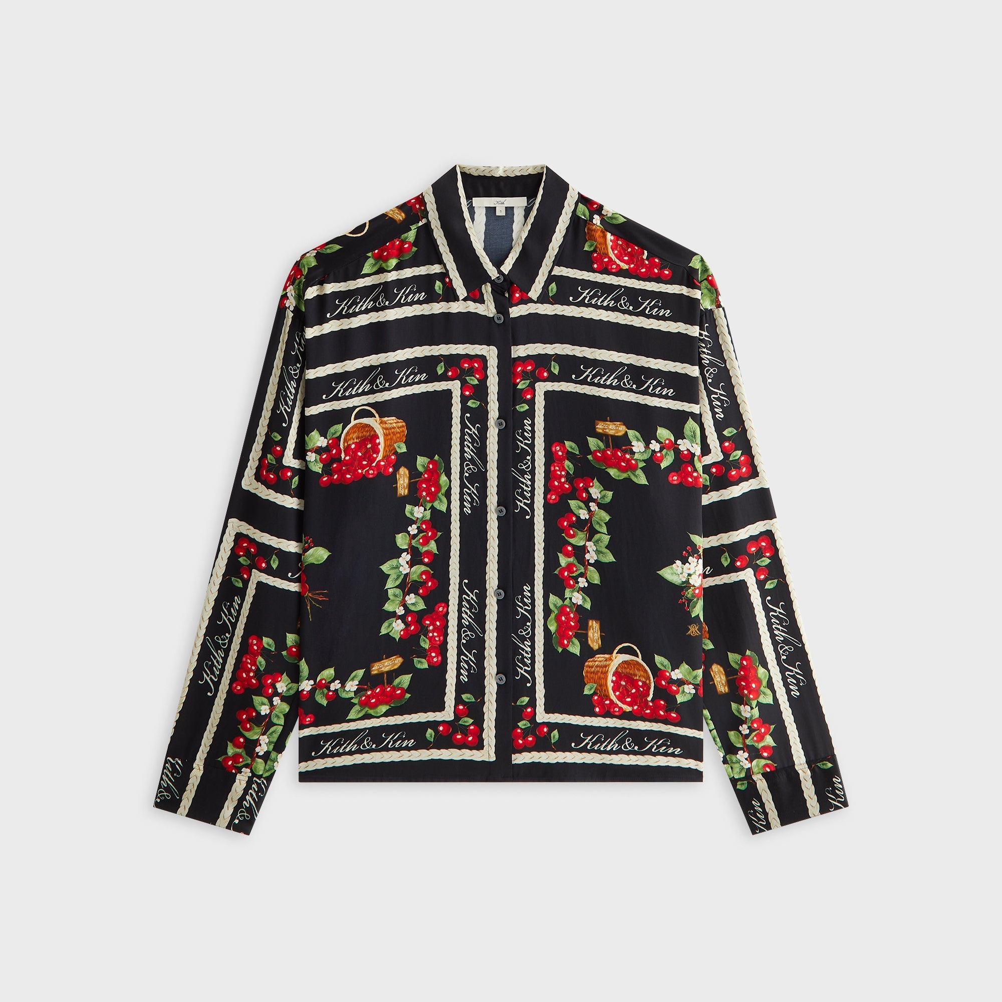 Kith Women Siena Cherry Button Up Shirt - Black – Kith UK