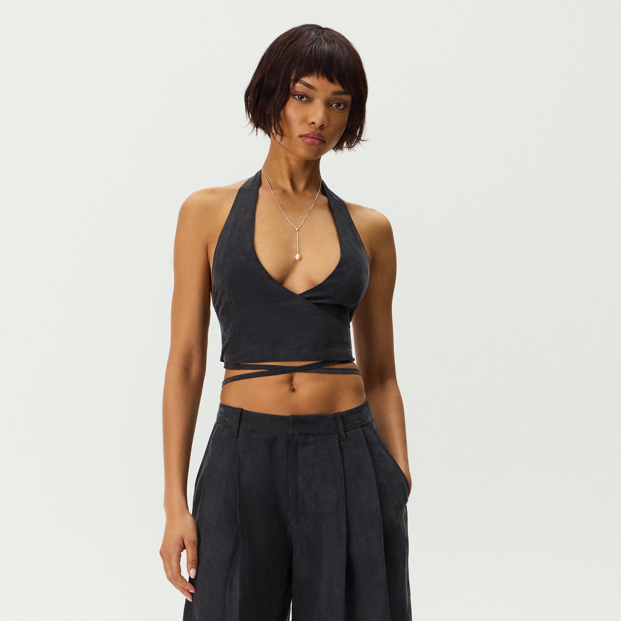 Kith Women Shir Wrap Vest - Black – Kith UK
