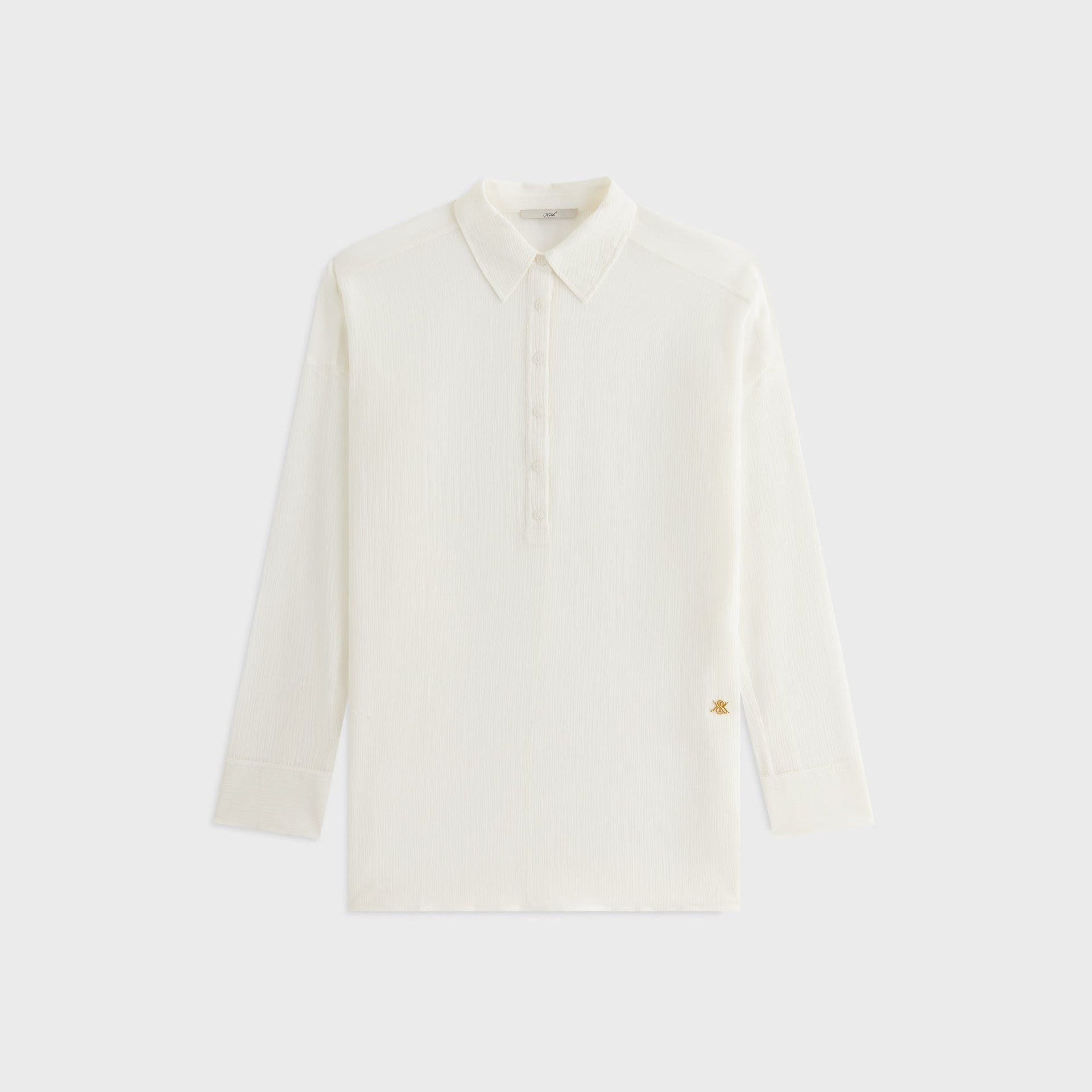 sheer shirt dress white Layered Sheer Shirt Dress White Minimal Edge SimpleModerne