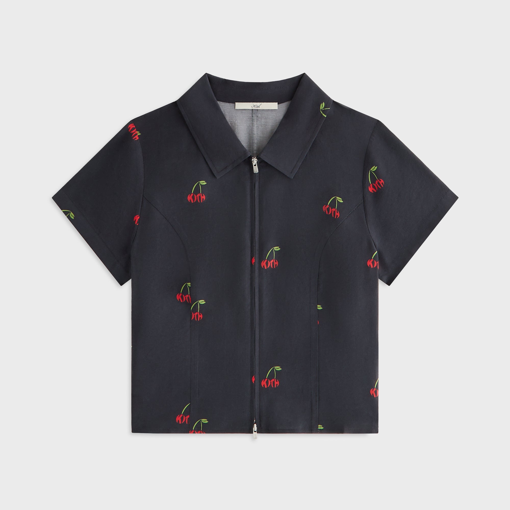 Kith Women Caela Cherry Zip Shirt - Black – Kith UK