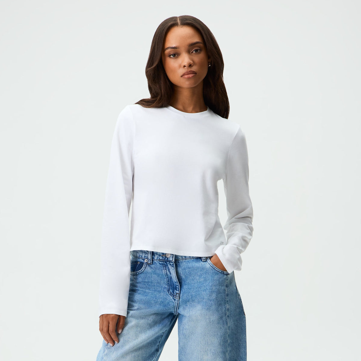 Kith Women Maggie Slim Long Sleeve Tee - White