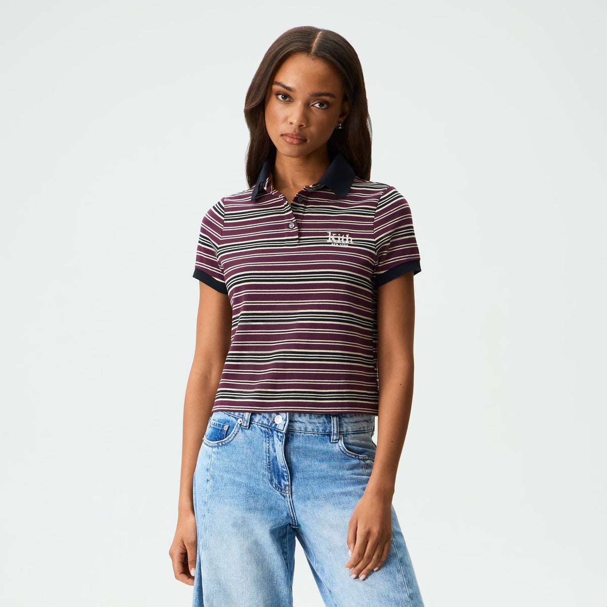 Kith Women Breda Striped Polo - Black - PH