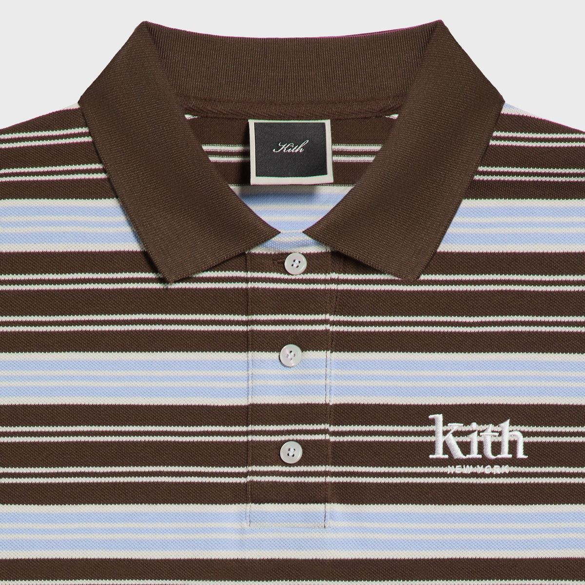 Kith Women Sadie Striped Polo Long Sleeve - Legacy
