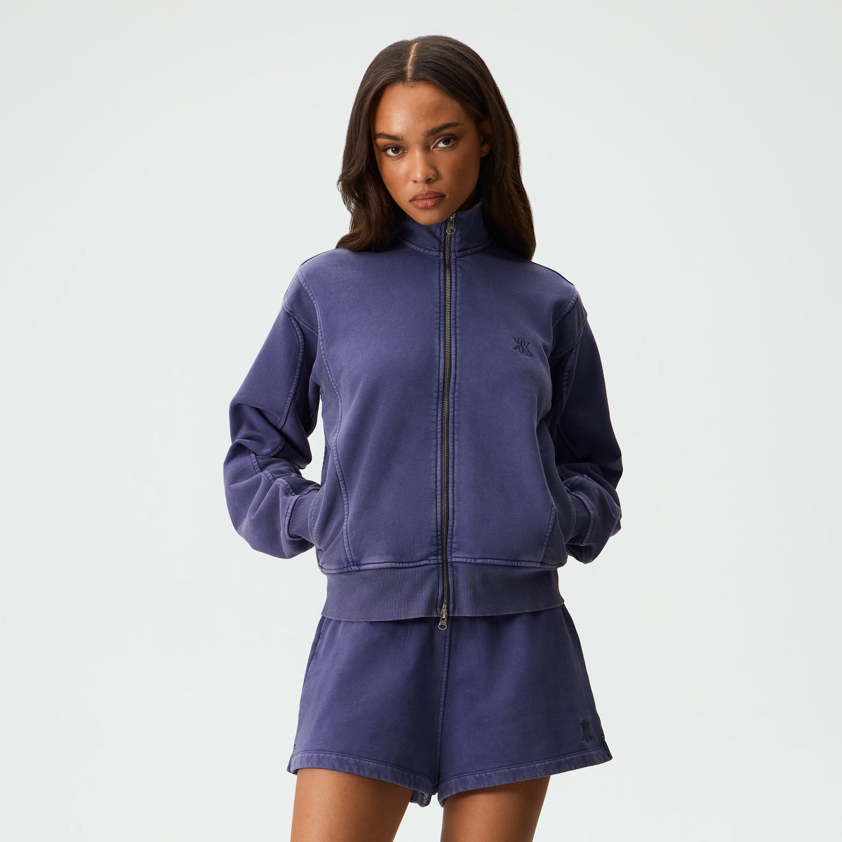 Kith Women Oversized Wyler Paneled Full Zip Jacket - Neptune - PH