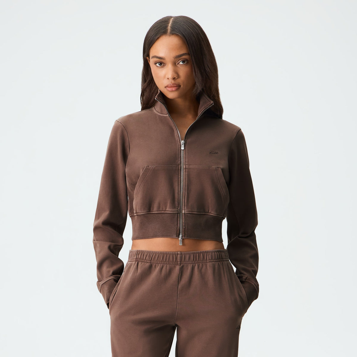 Kith Women Cenat Cropped Track Zip - Permanent - PH