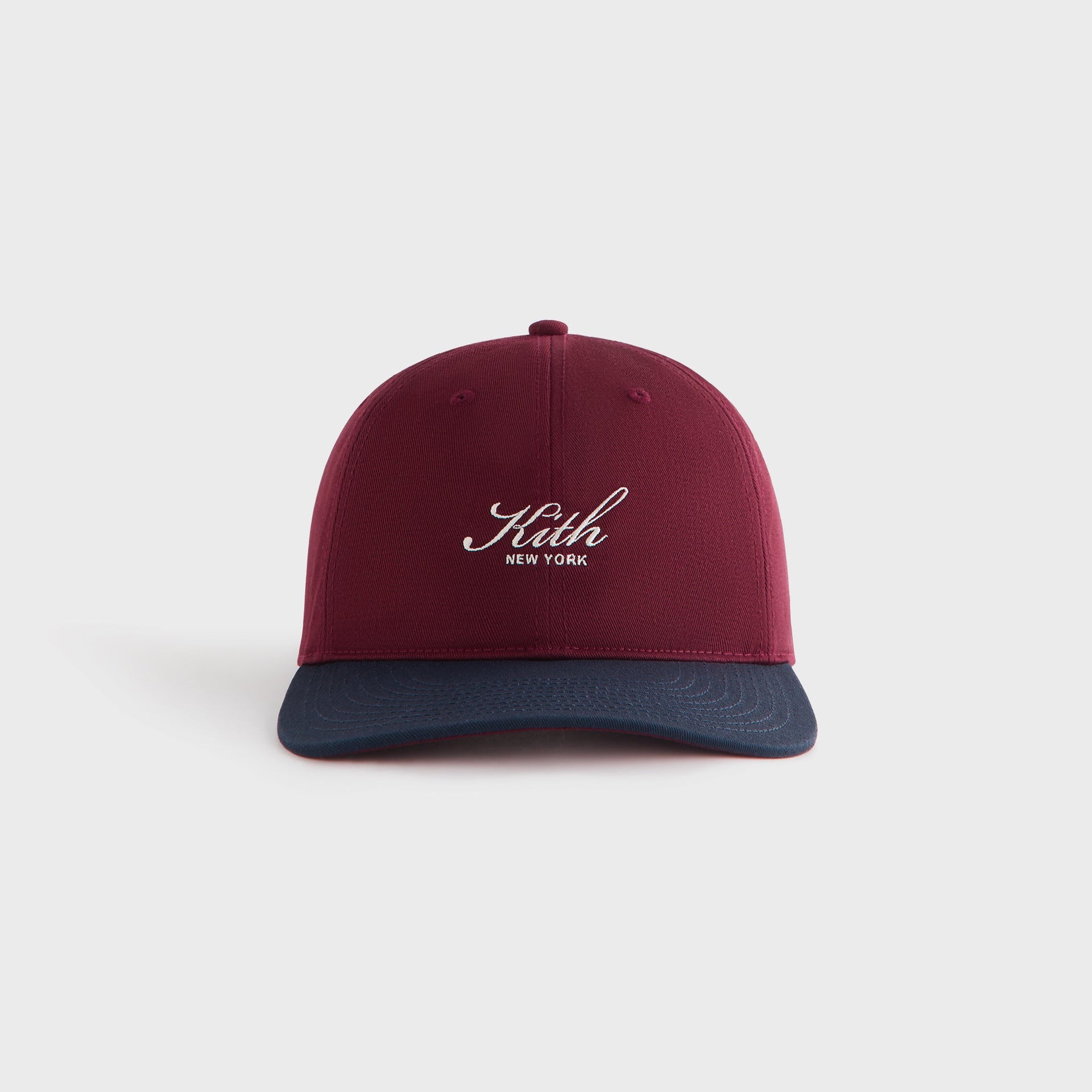 Kith Women Two-Tone Twill Kith Script Classic Cap - Magma