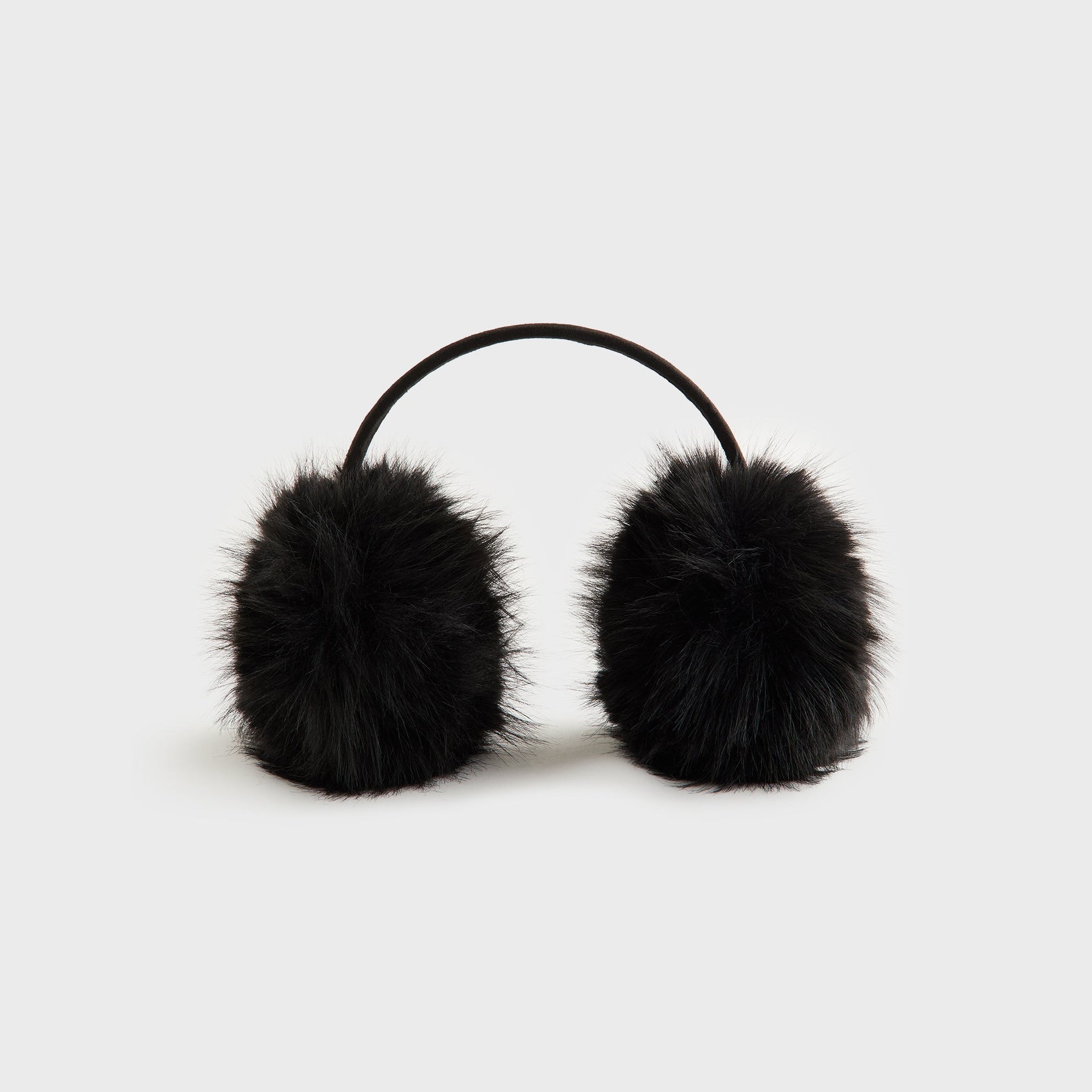 Kith Women Faux Fur Shaggy Ear Muff - Black