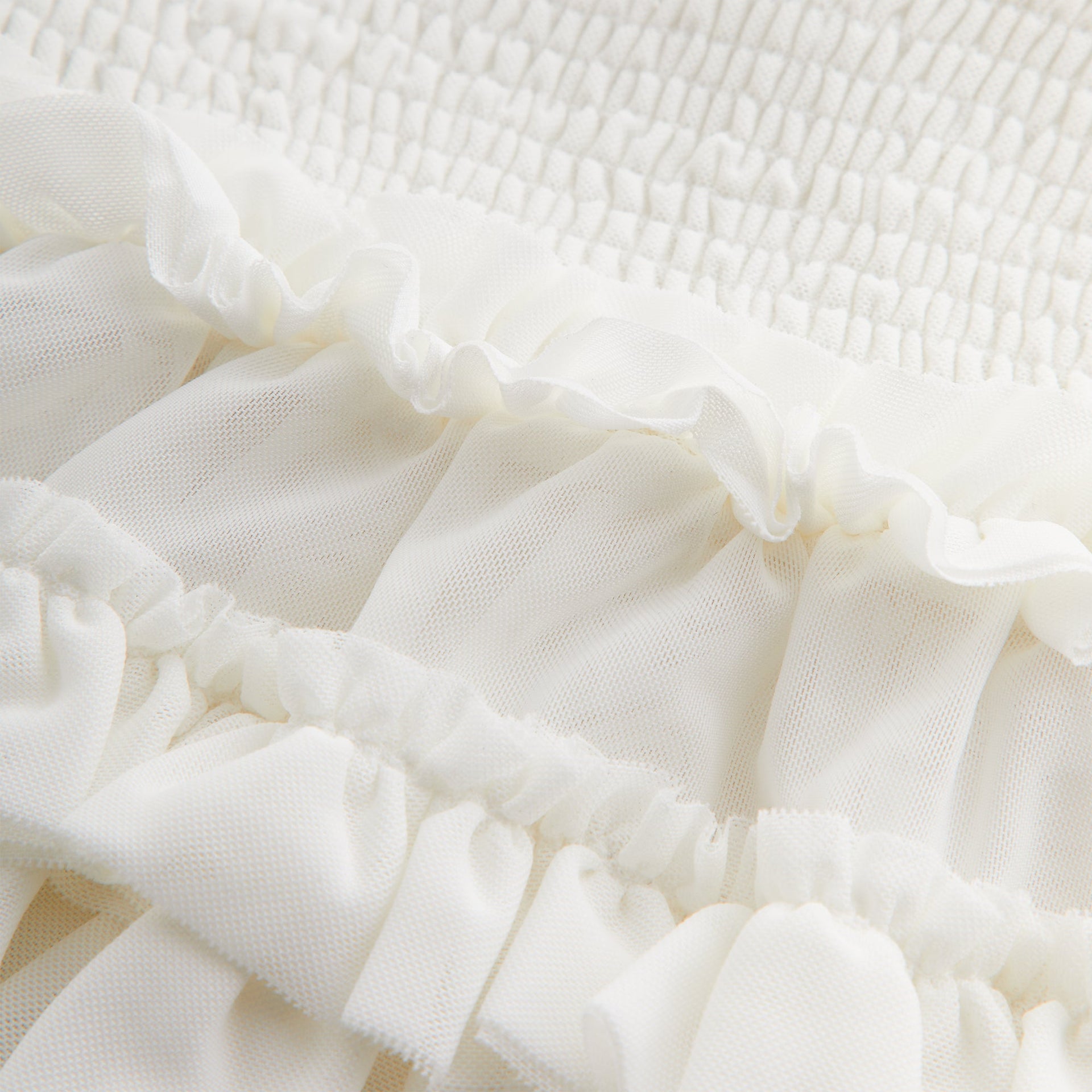 Lisa for Kith Women Mariko Mesh Ruffle Mini Skirt - White