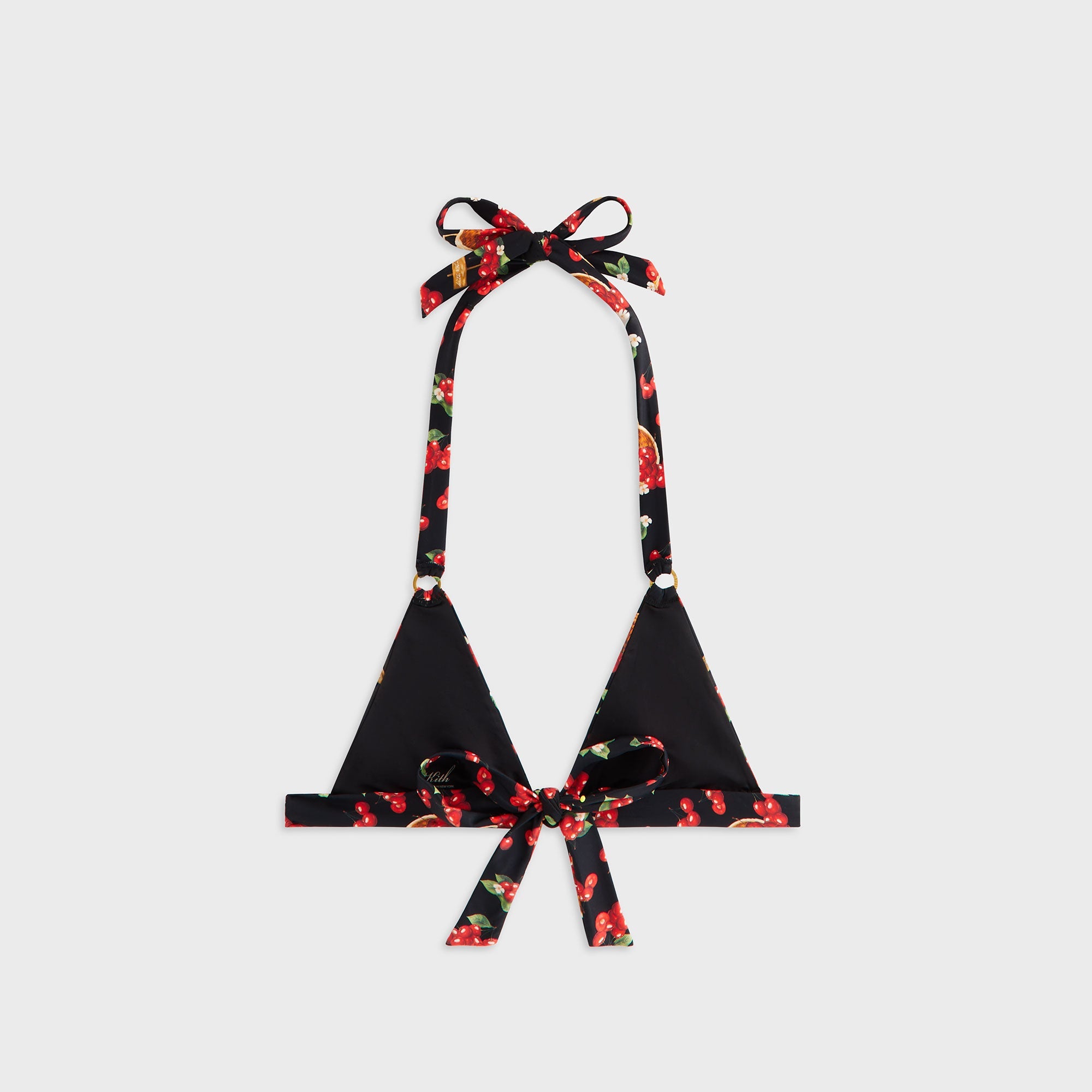 Kith Women Kenna Cherry Tie Top - Black – Kith UK