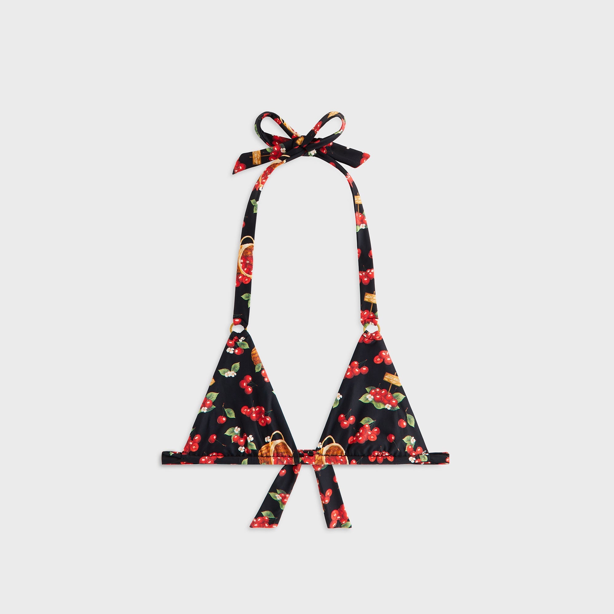 Kith Women Kenna Cherry Tie Top - Black – Kith UK
