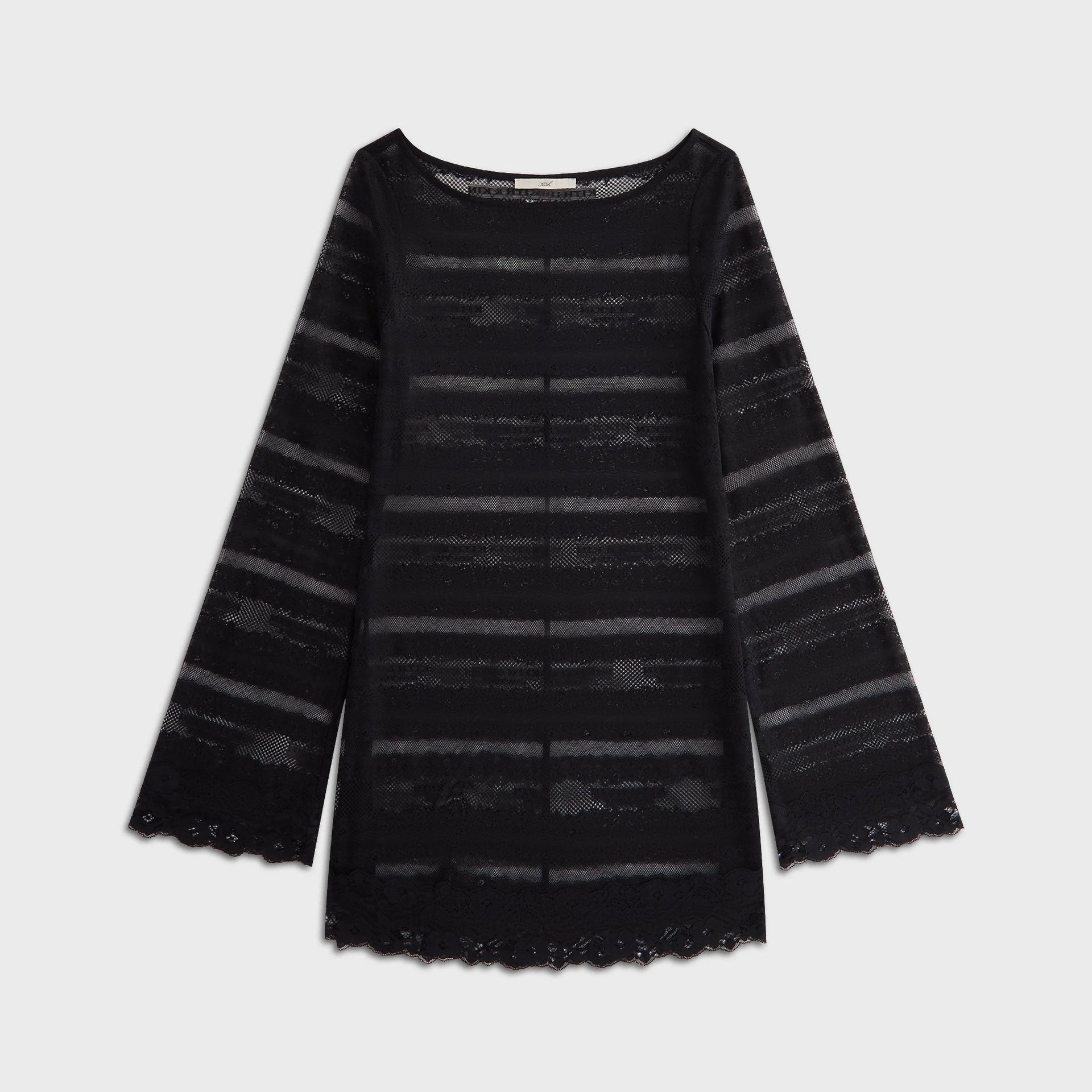 Lisa for Kith Women Odette Logo Lace Mini Dress - Black Kith UK Lisa for Kith Women Odette Logo Lace Mini Dress - Black Kith UK