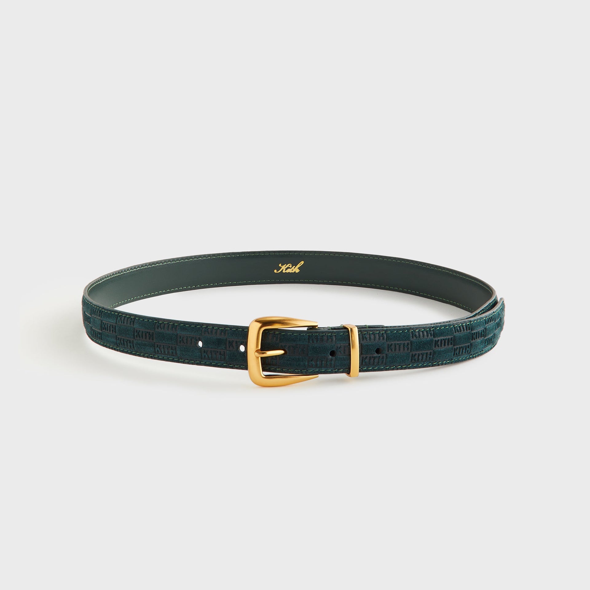 Kith Women Monogram Debossed Suede Belt - Stadium