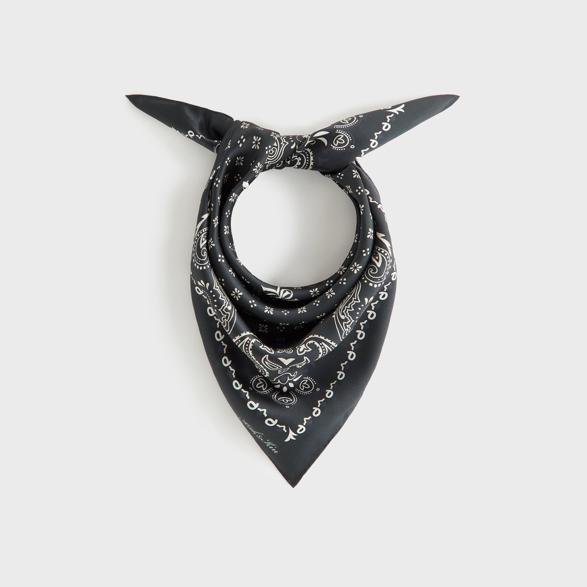 Kith Women Printed Paisley Silk Bandana - Black Beauty
