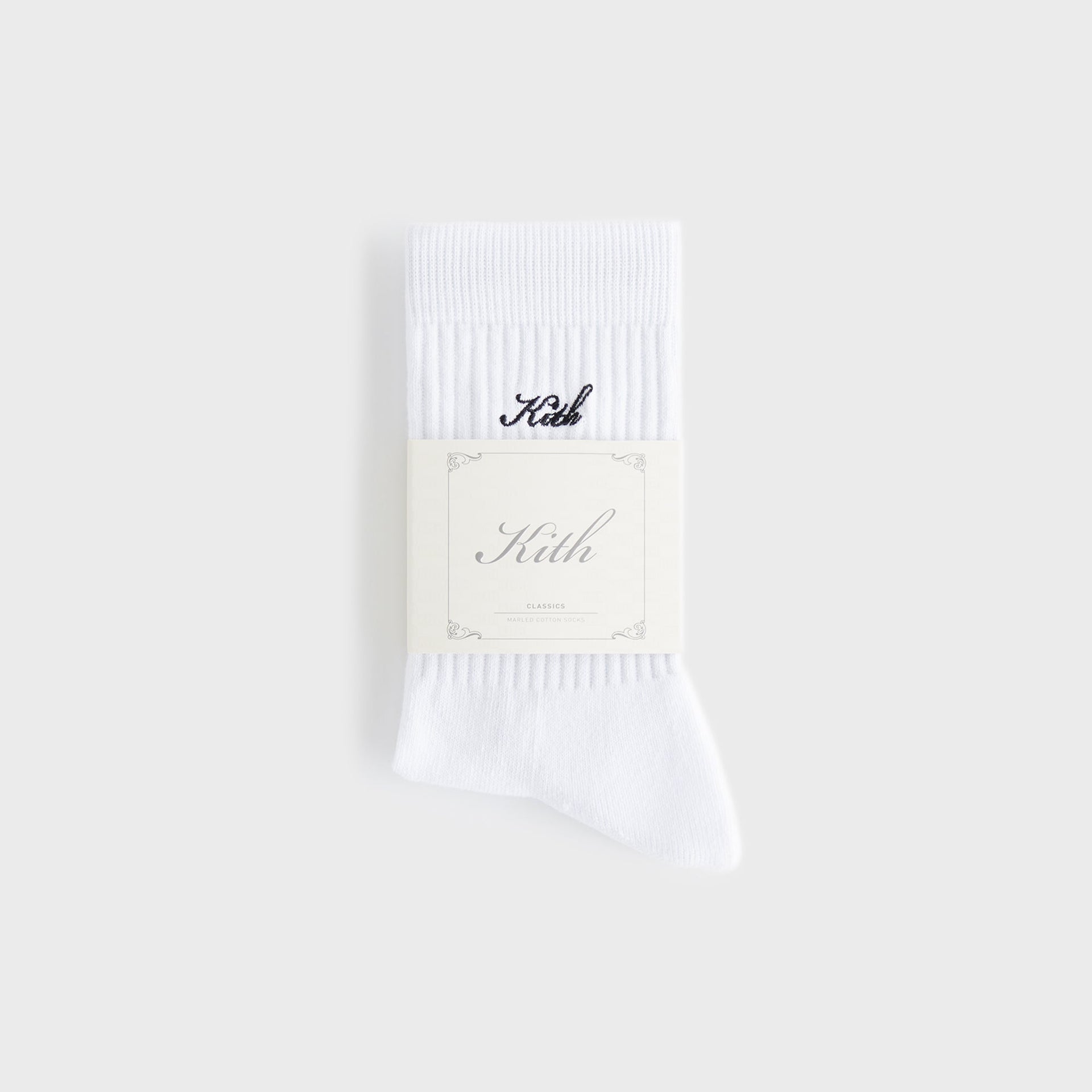 Kith Women Script Classic Crew Socks - White