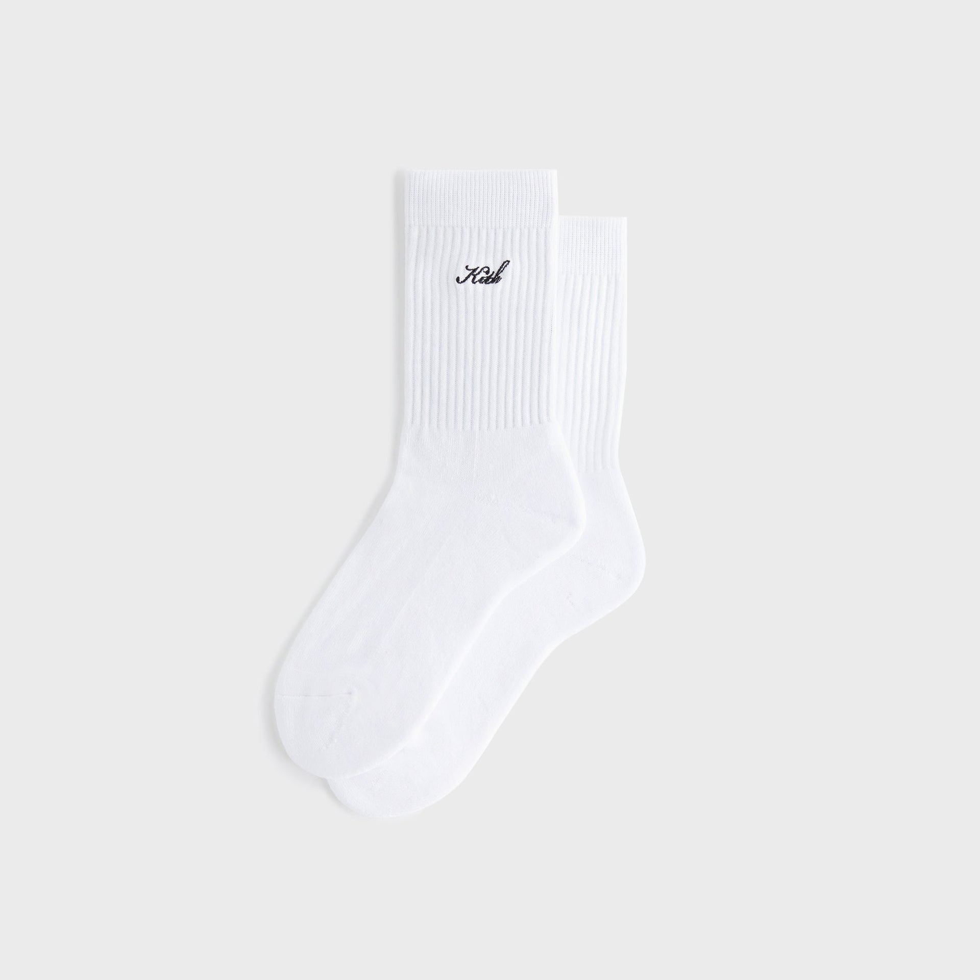 Kith Women Script Classic Crew Socks - White
