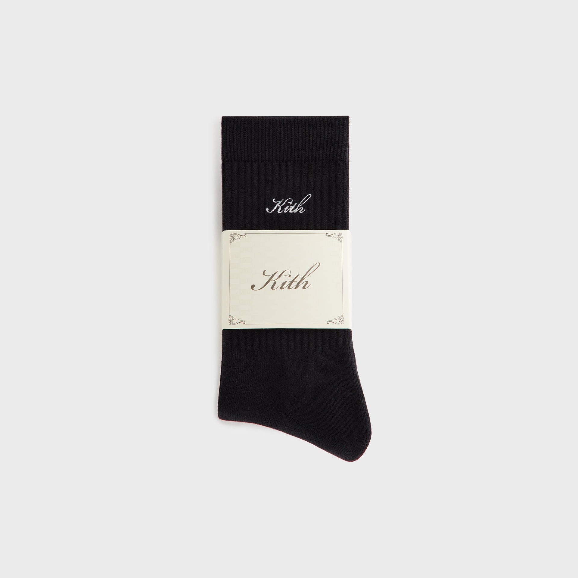 Kith Women Script Classic 3-Pack Crew Socks - Black