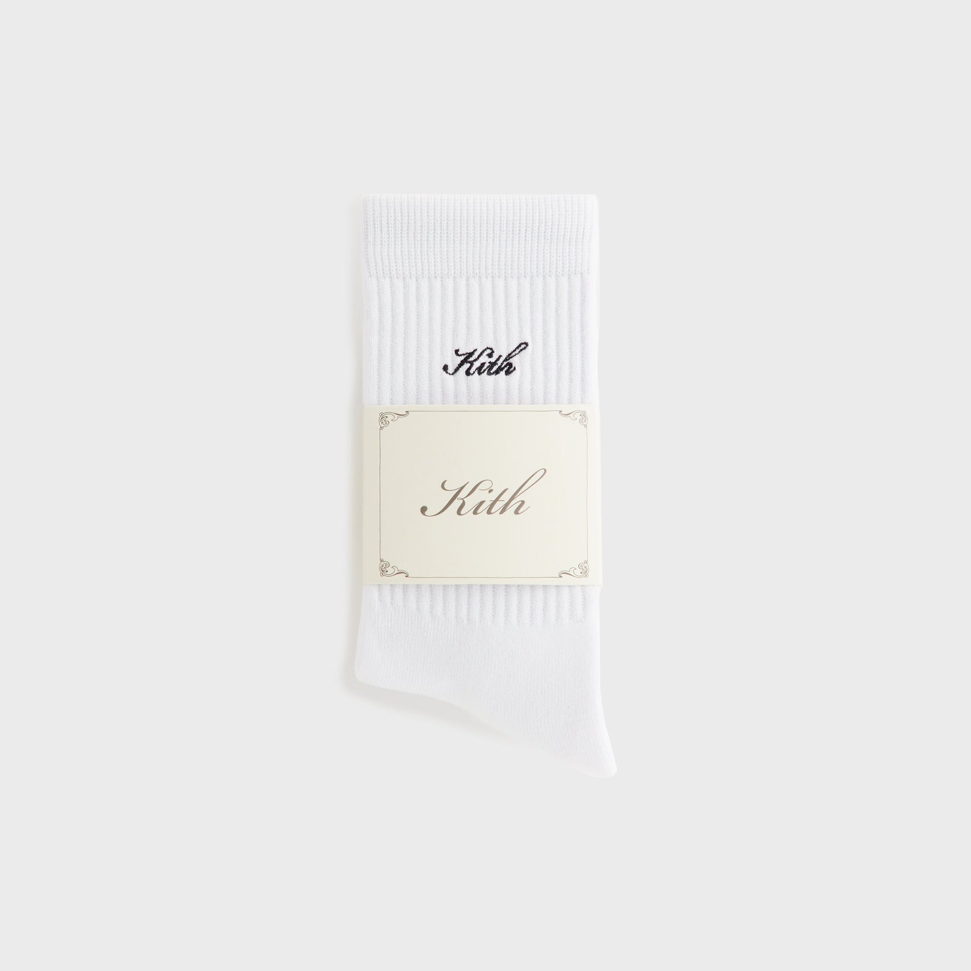 Kith Women Script Classic 3-Pack Crew Socks - White