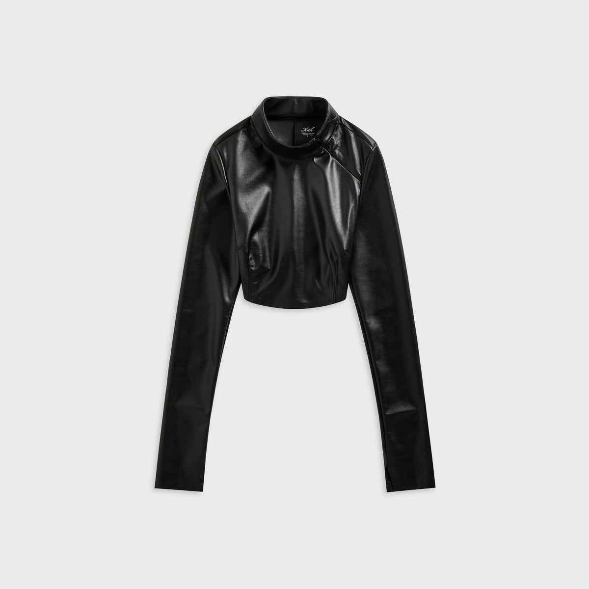 Kith Women Duri Faux Leather Asymmetrical Zip Top - Black