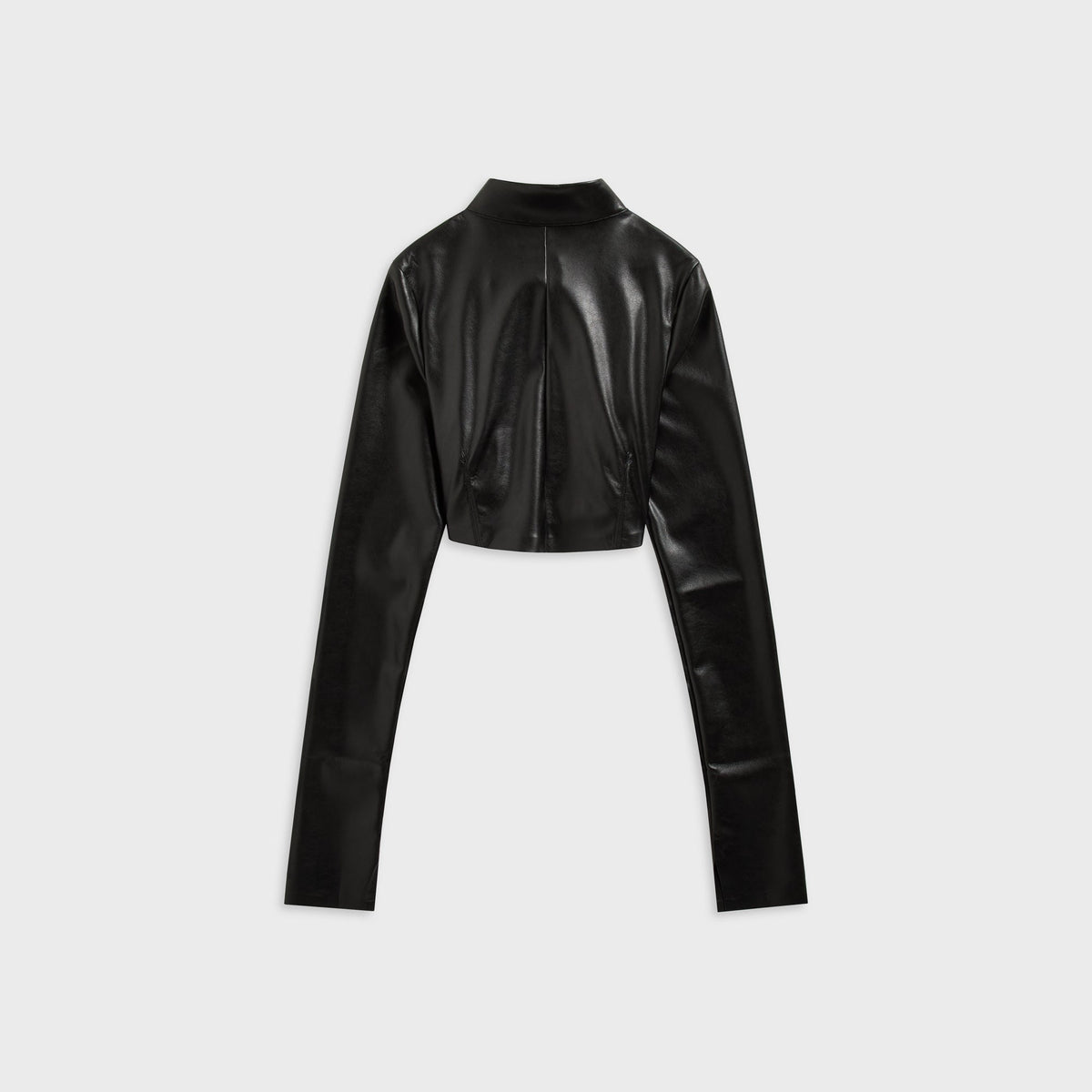 Kith Women Duri Faux Leather Asymmetrical Zip Top - Black