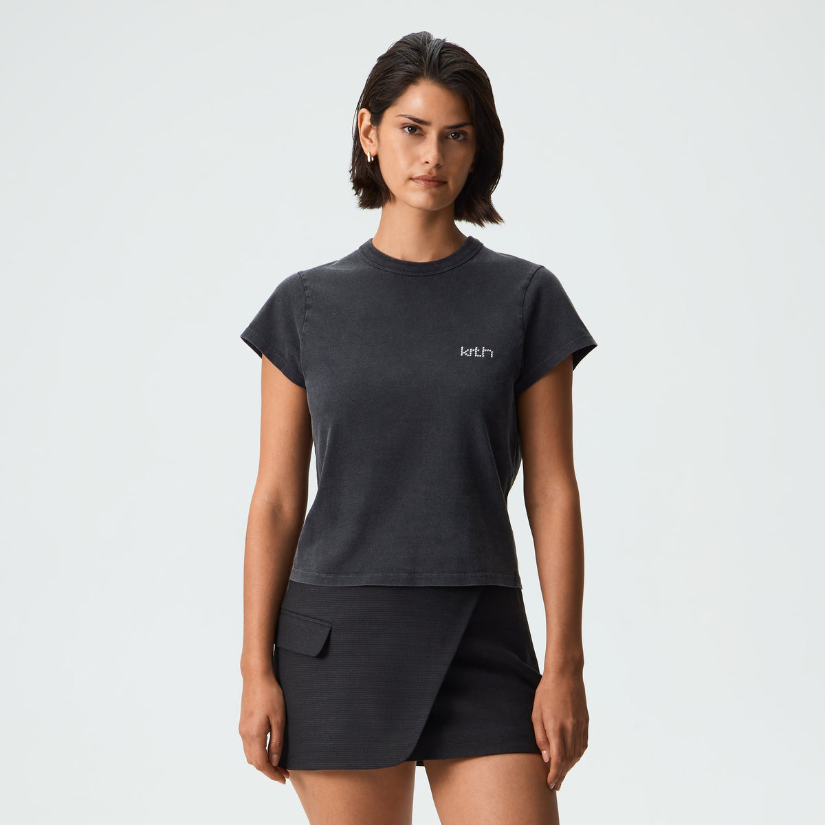 Kith Women Mulberry Vintage Silver Stone Tee - Black