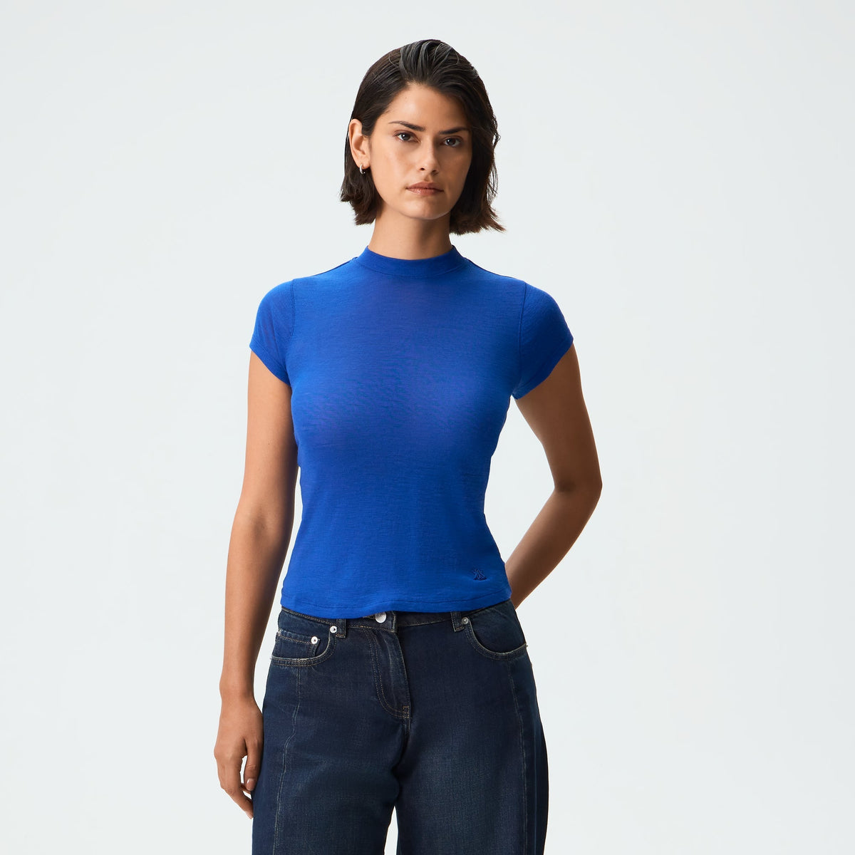 Kith Women Mulberry IV Wool Jersey Tee - Cyclone - PH
