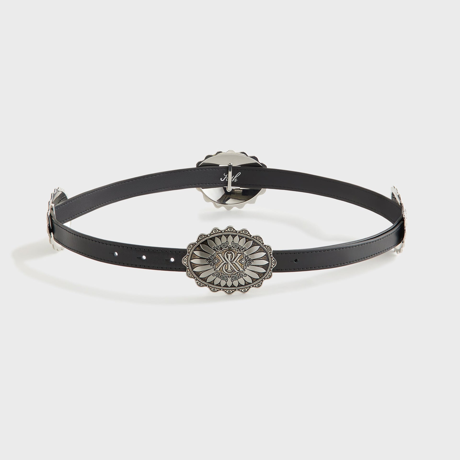 Kith Women Vintage Western Buckle Leather Belt - Black