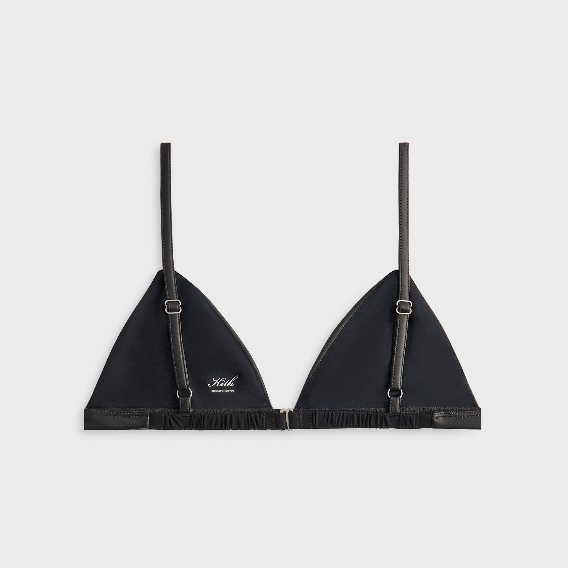 Lisa for Kith Women Braelyn Faux Leather Bra - Black