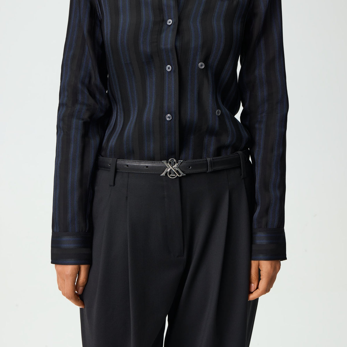 Kith Women Leather Crest Belt - Black - PH