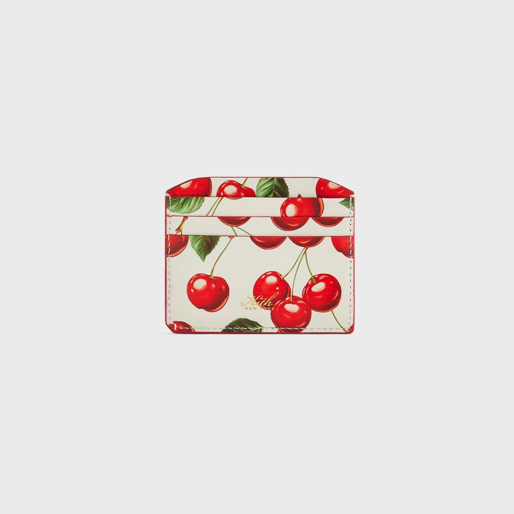 Kith Women Tossed Cherries Notch 6CC Card Case - Sandrift – Kith UK