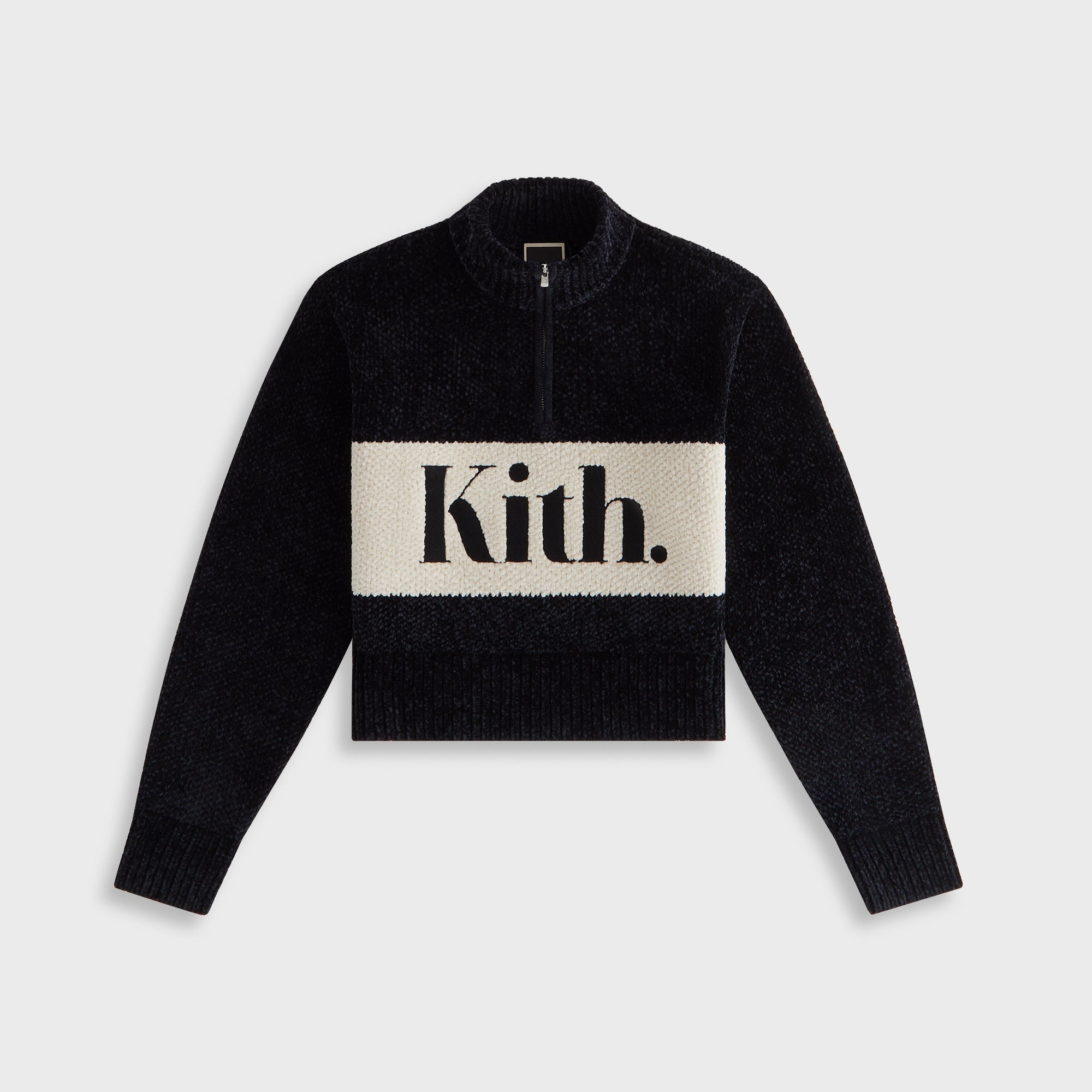 Kith Women Hunter II Chenille Punctuated Quarter Zip - Black – Kith UK