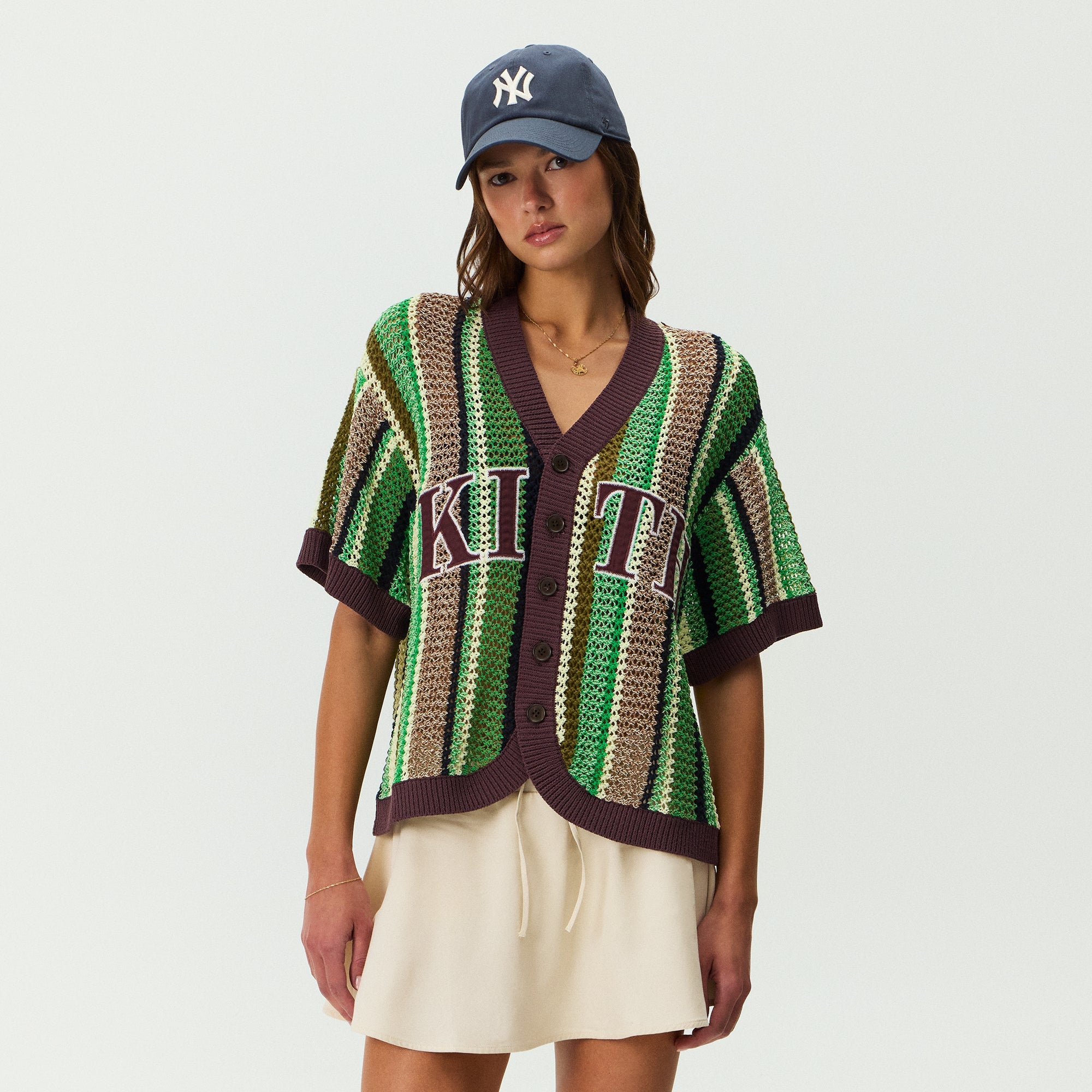 Kith Women Robyn Crochet Baseball Jersey - Legacy – Kith UK