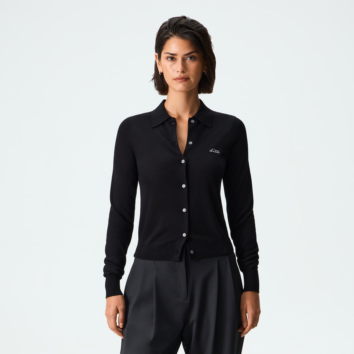 Kith Women Sera Polo Cardigan - Black
