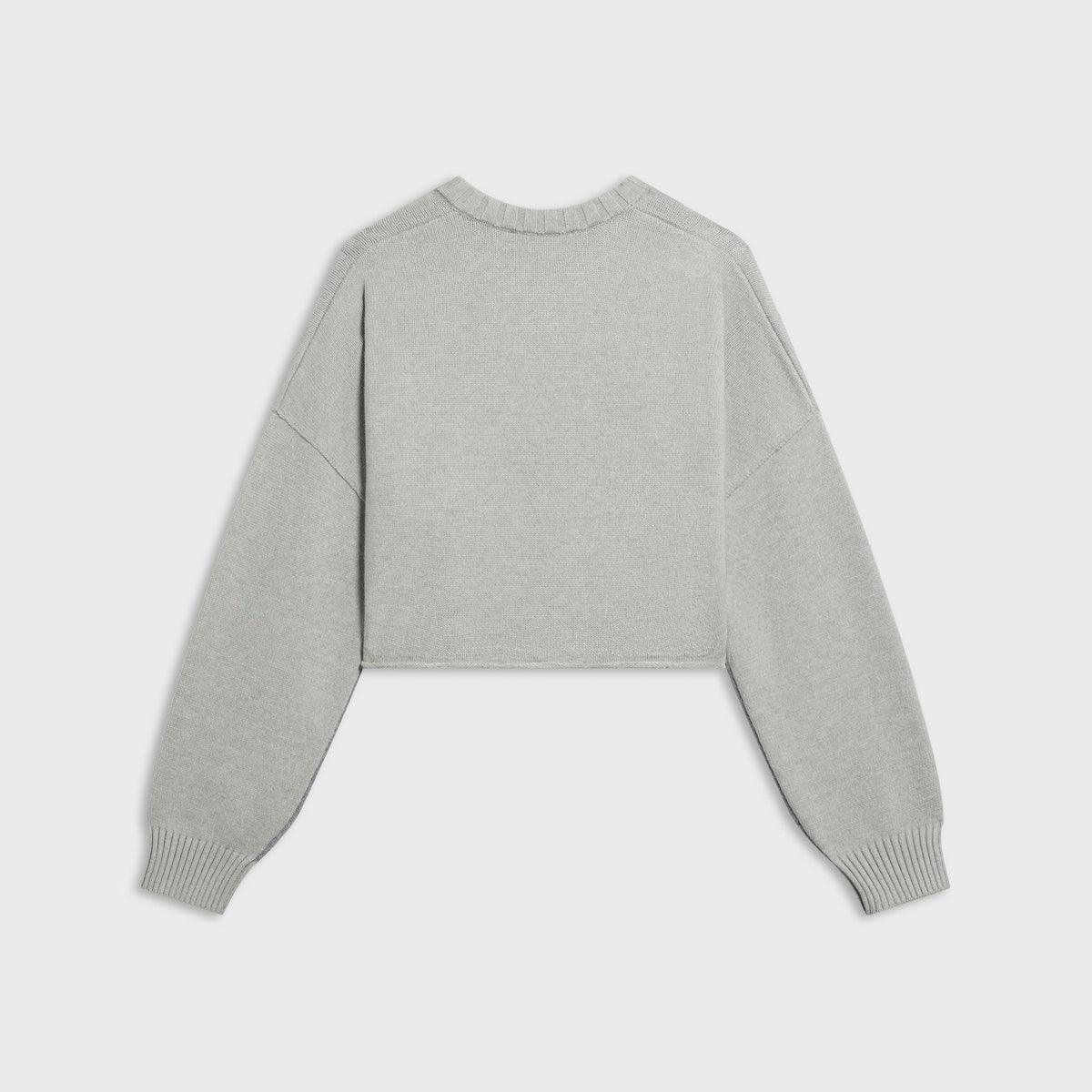 Kith Women Freja Cropped Blocked Sweater - Cool Heather Grey
