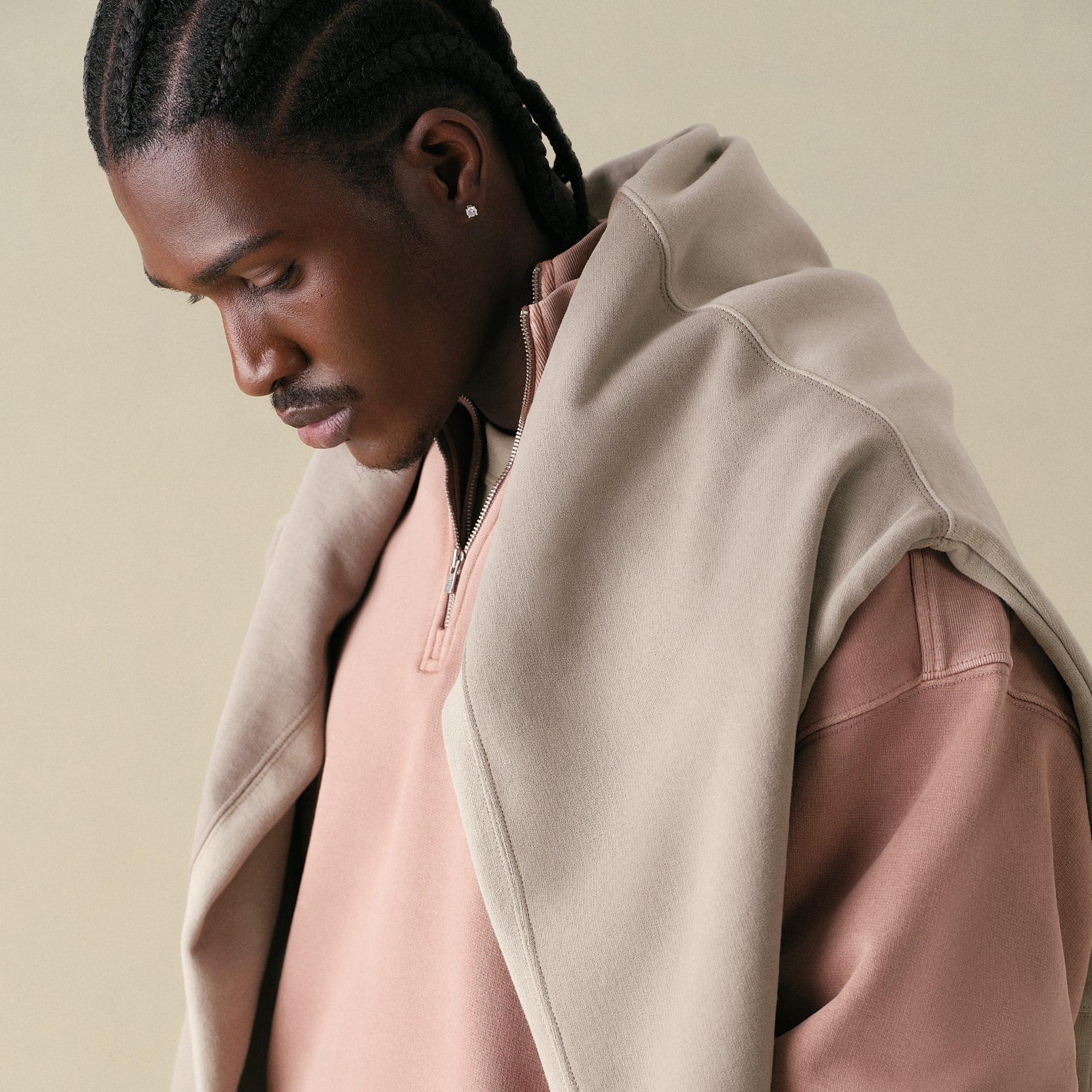 Kith Women Maverick Sueded Hoodie - Statue – Kith UK