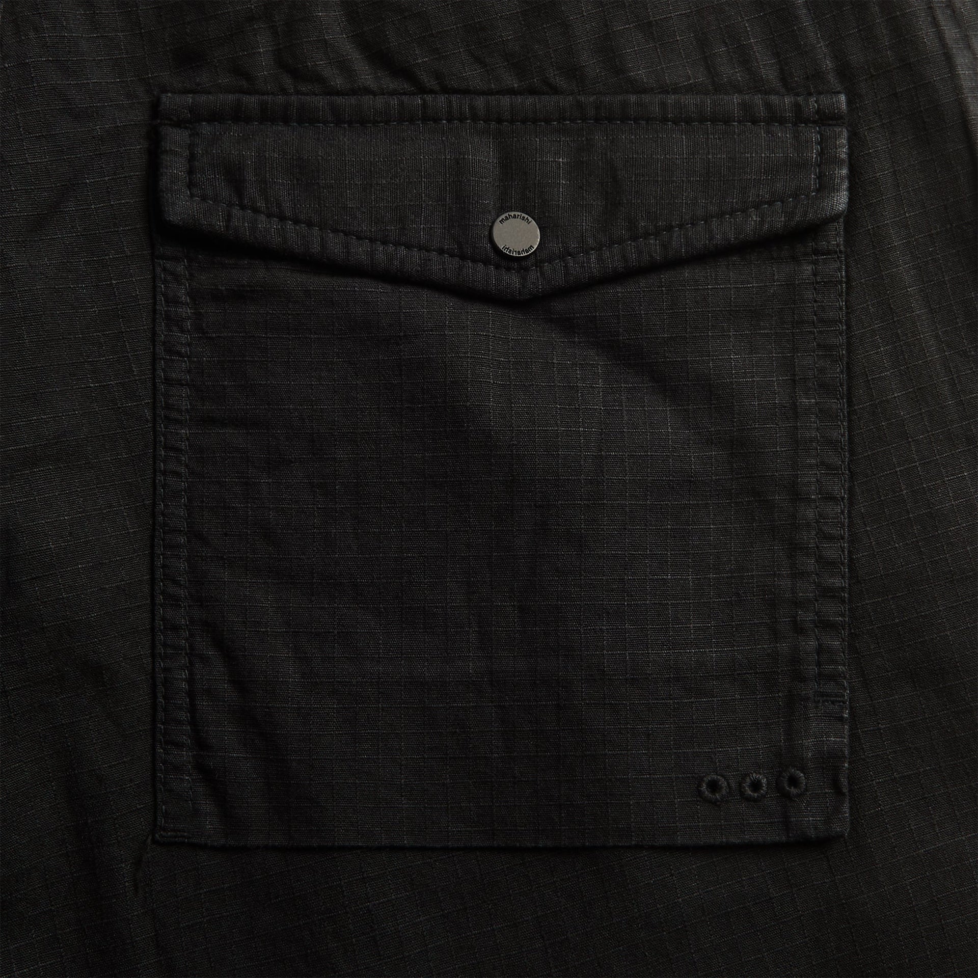 Maharishi 7218 Hemp Ripstop Loose Fit Snopant - Black
