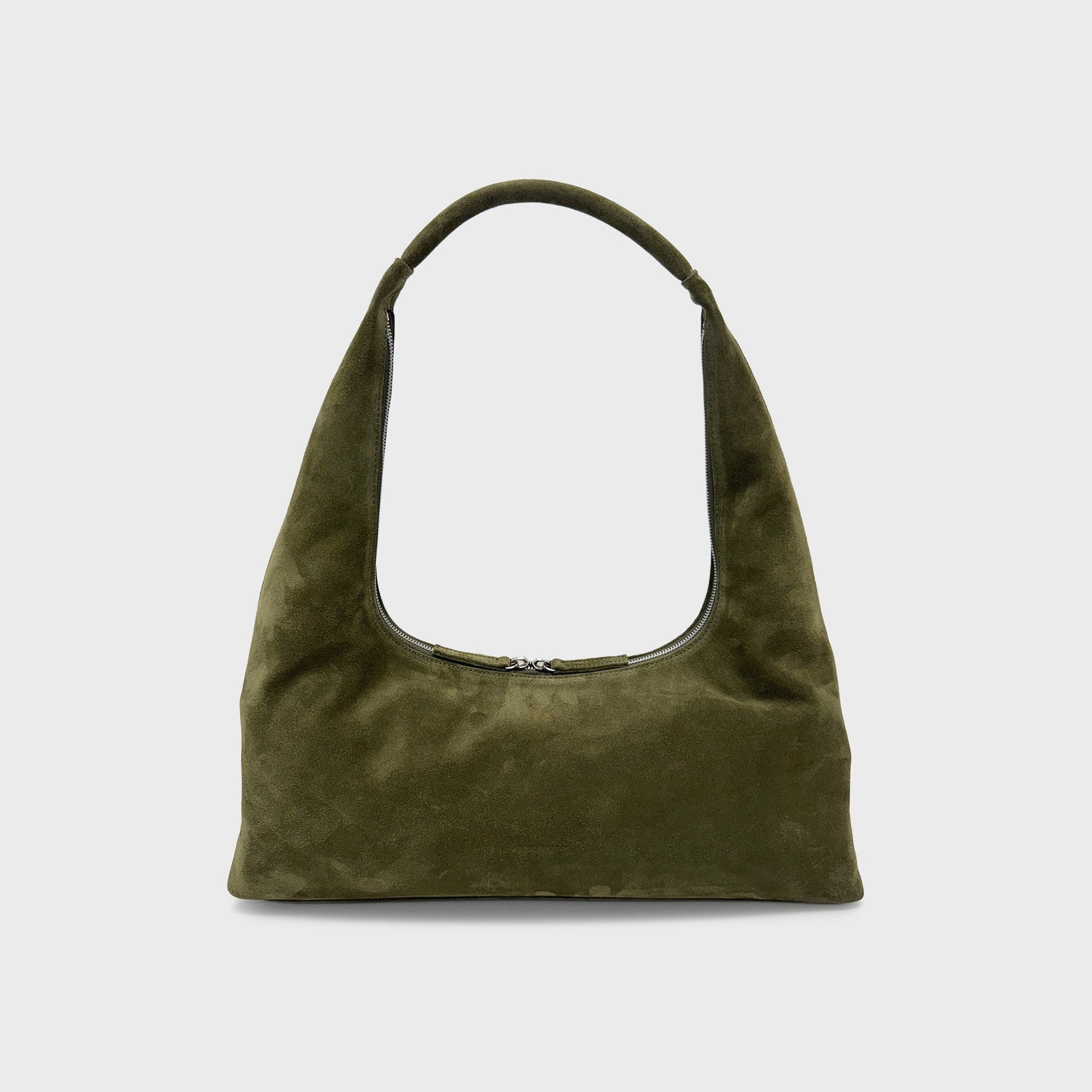 MARGESHERWOOD Hobo Large Bag - Dark Olive Suede