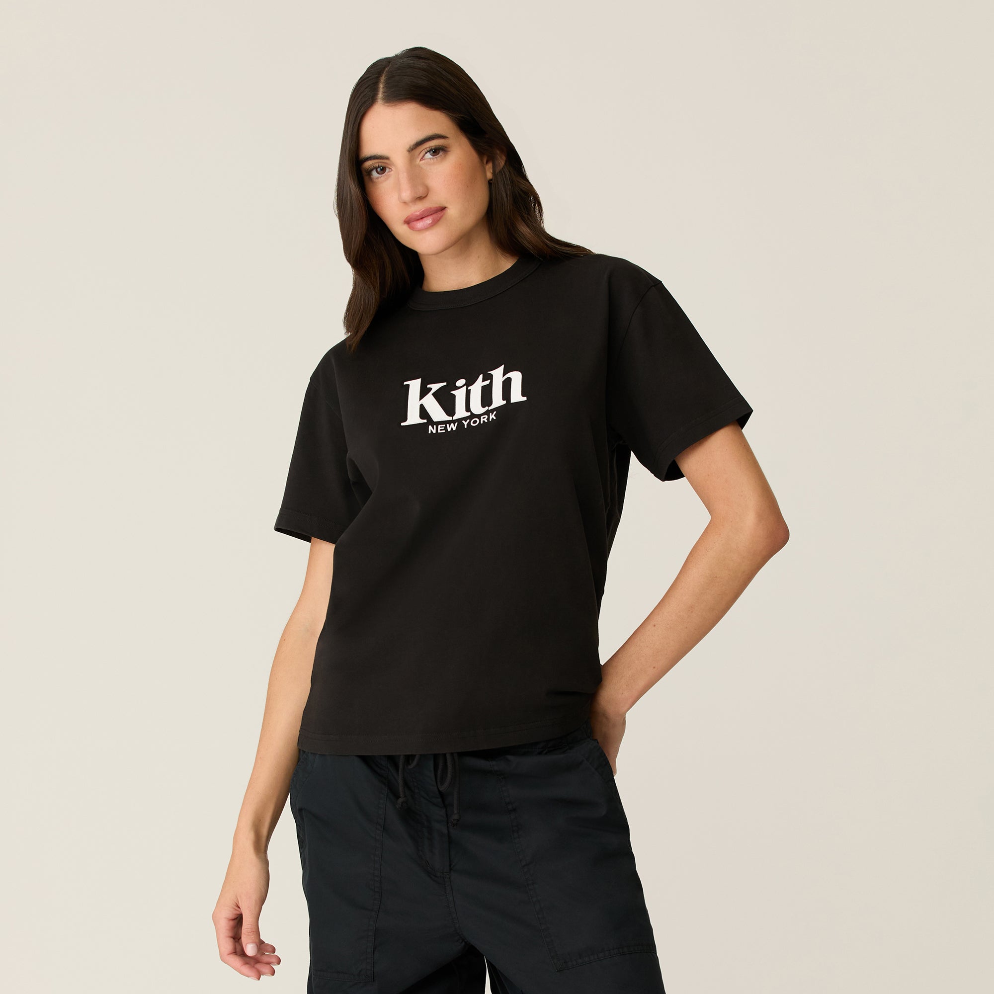 Kith Women Min Towel Terry Cropped Tee - Nocturnal – Kith UK