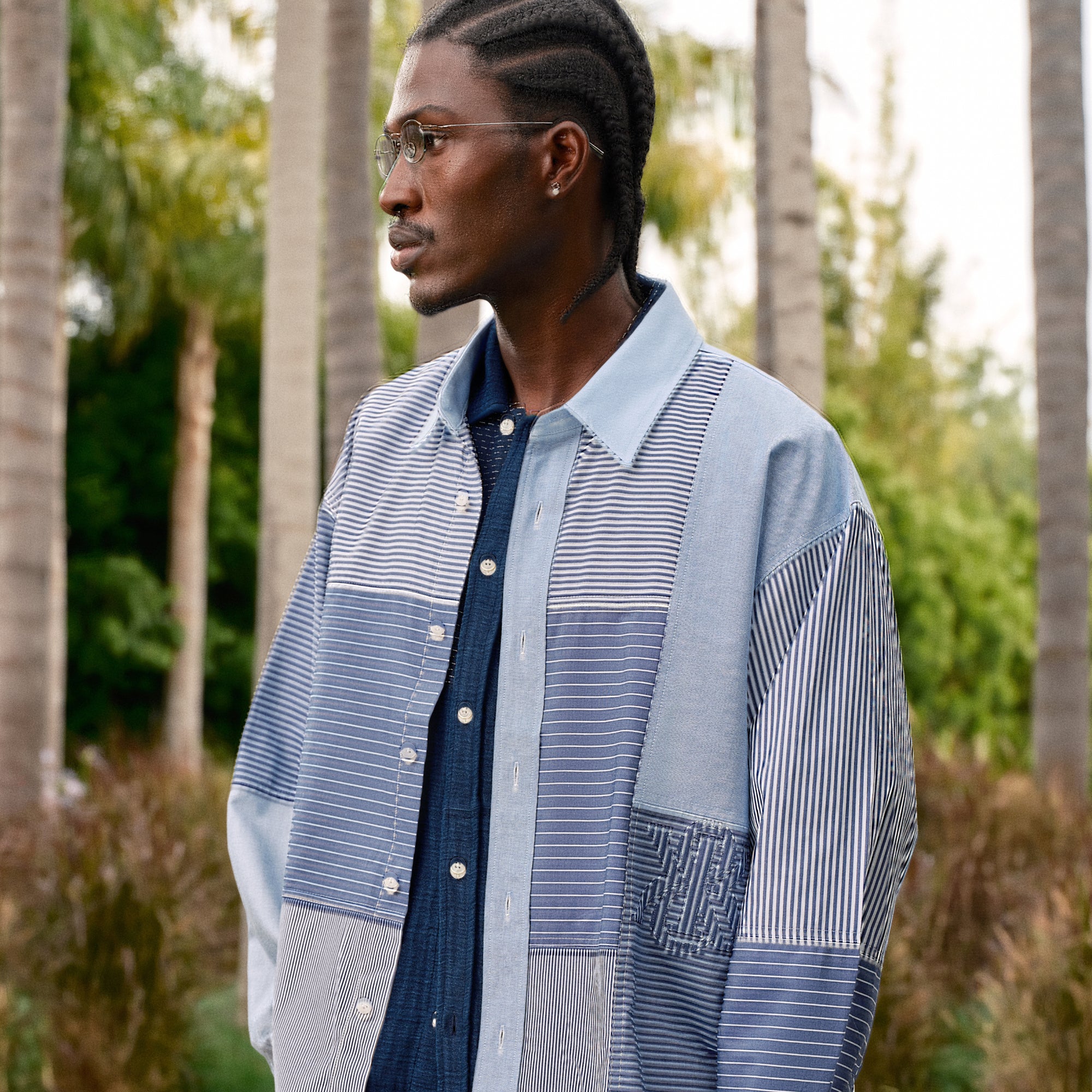 Kith Cupro Linen Thompson Camp Collar Shirt - Nocturnal – Kith UK