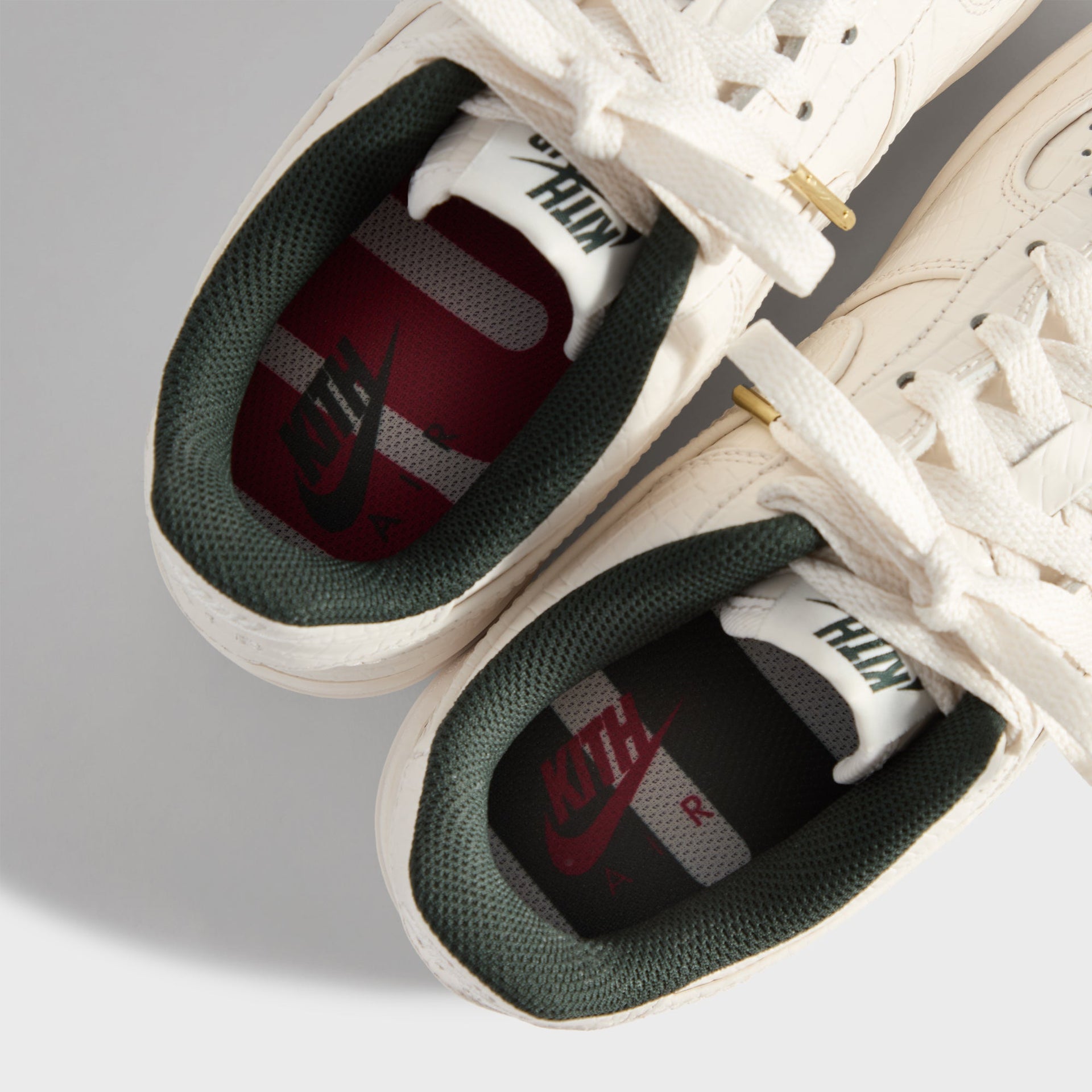 Kith for Nike GS Air Force 1 - Phantom / Black Spruce / Varsity Red