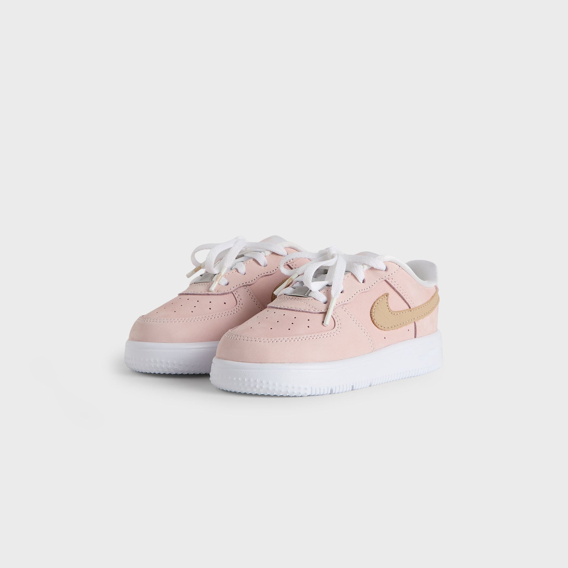 Kith Kids for Nike TD Air Force 1 "Un-Linen" - Linen / Atmosphere / White