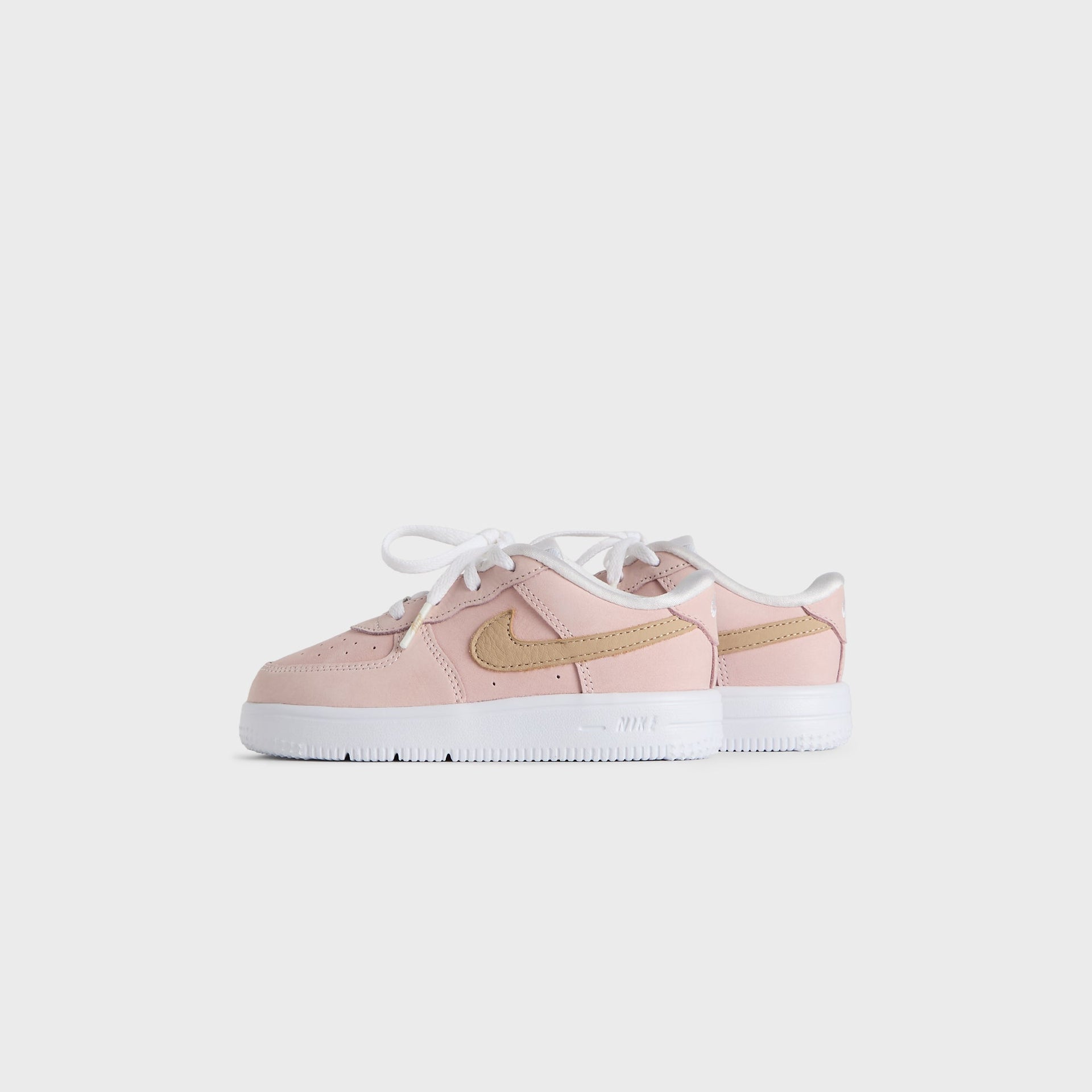 Kith Kids for Nike TD Air Force 1 "Un-Linen" - Linen / Atmosphere / White