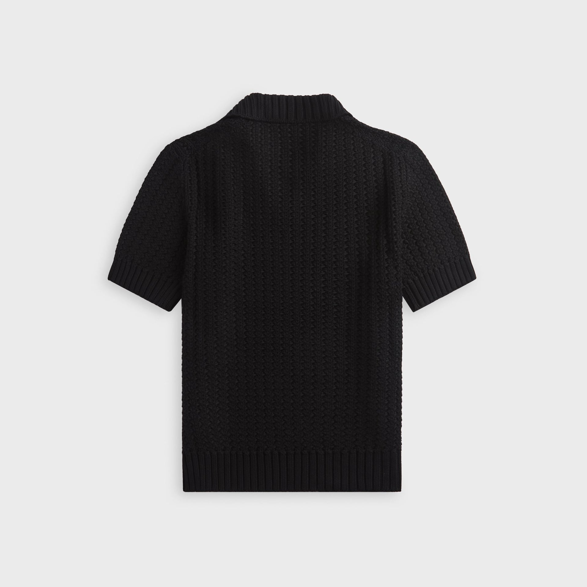 Orlebar Brown Swift Knitted Crochet Polo Shirt - Black
