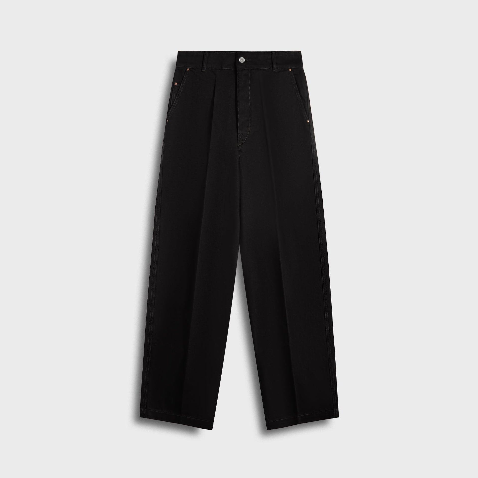 Lemaire Maxi Barrel Workwear Pants in Black