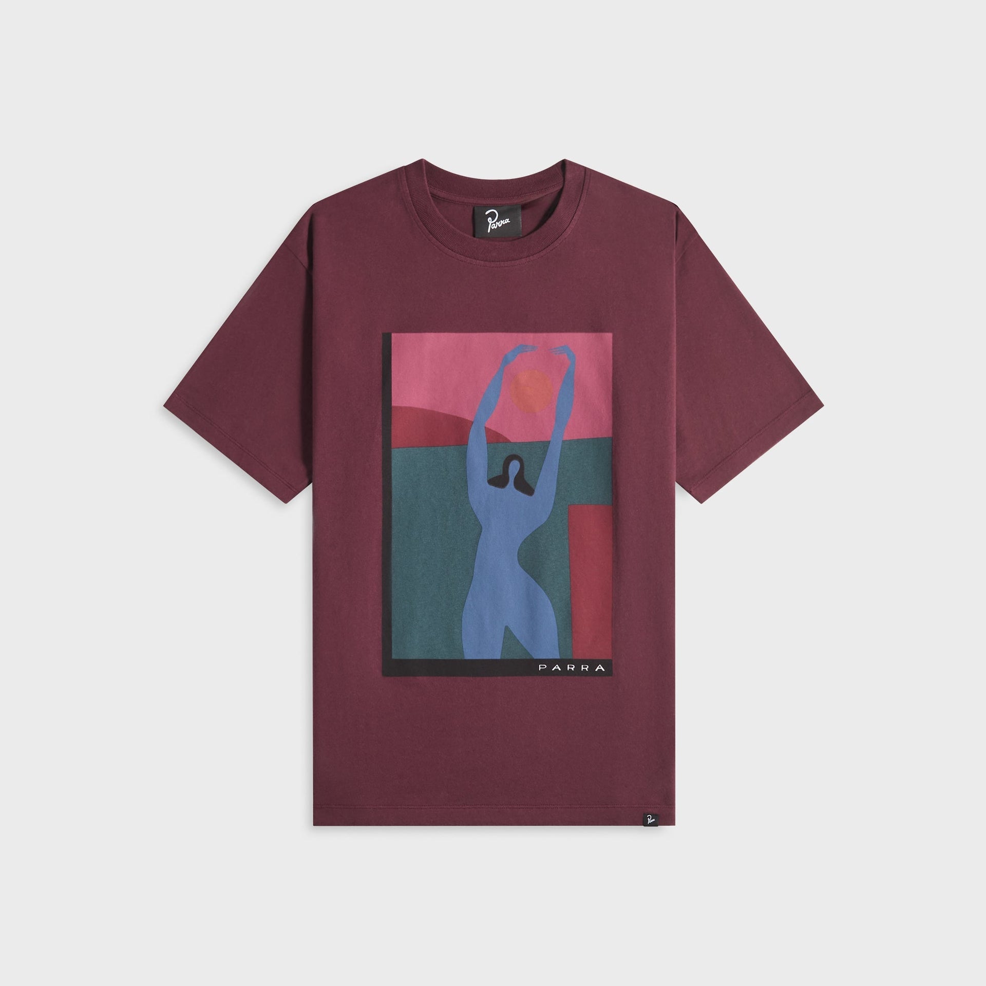 by Parra Protect The Sun Tee - Dark Burgundy
