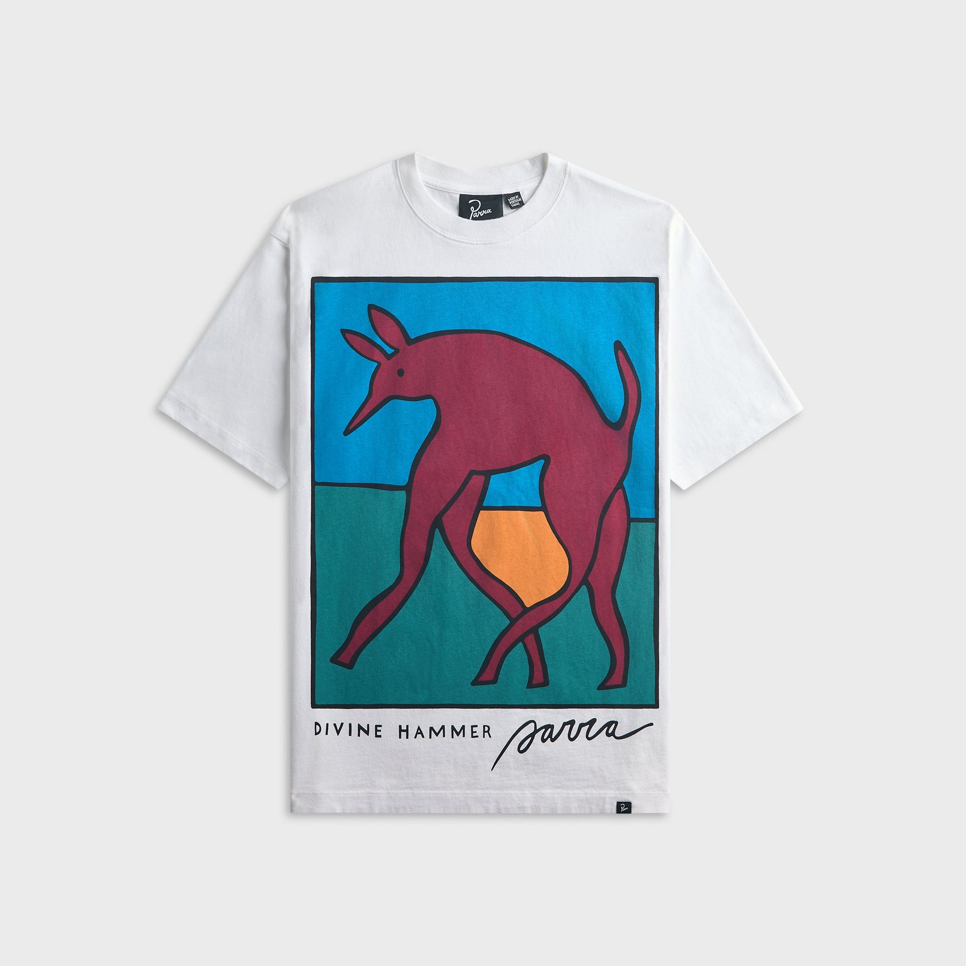 by Parra Bear Dog Hammer Tee - White