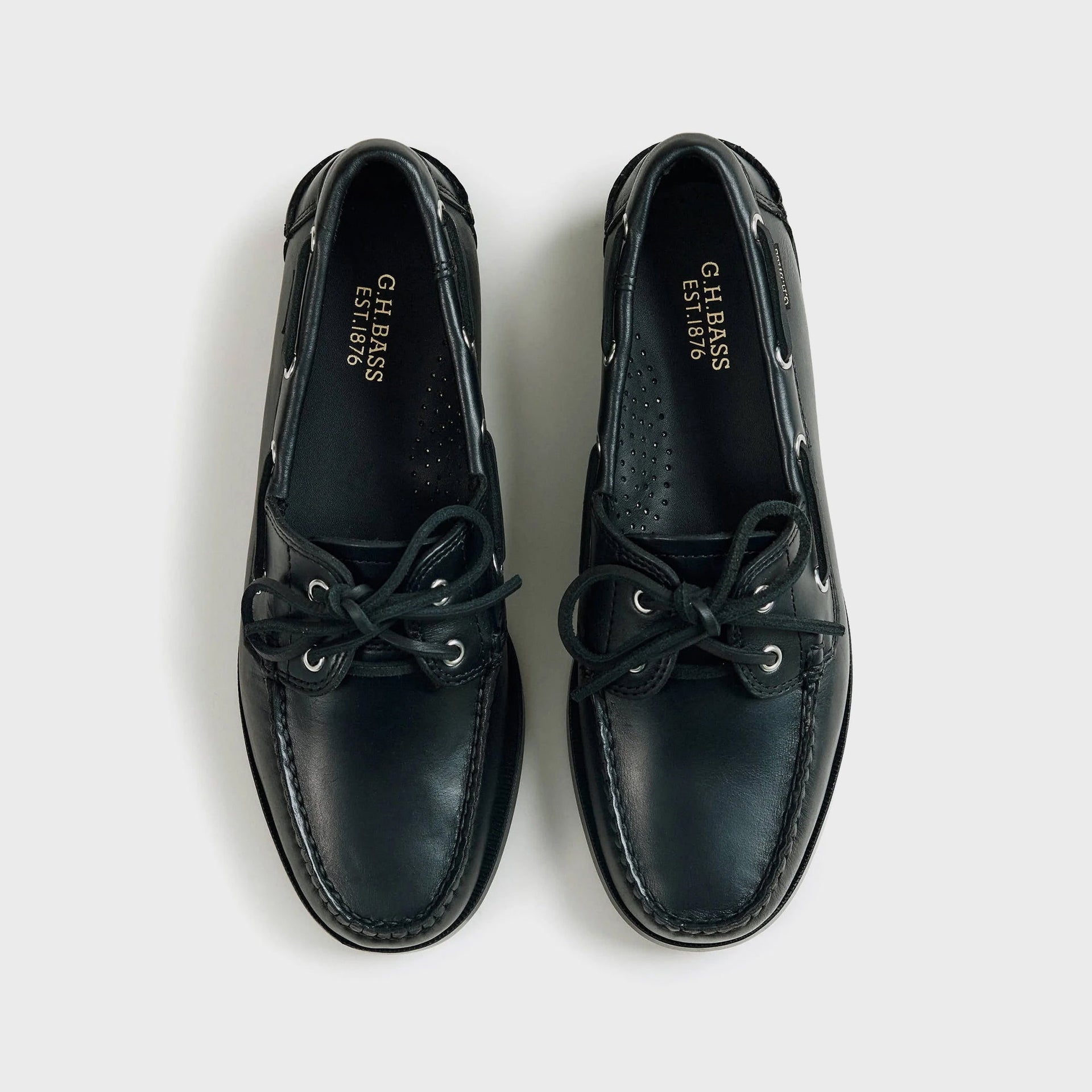 G.H. Bass Jetty II 2 Eye Boat Shoe - Black